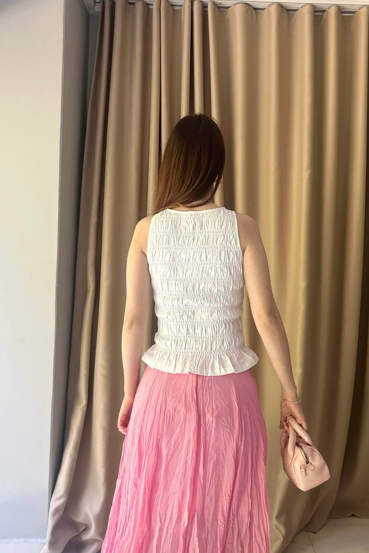 KAYIK YAKA KOLSUZ TOP
