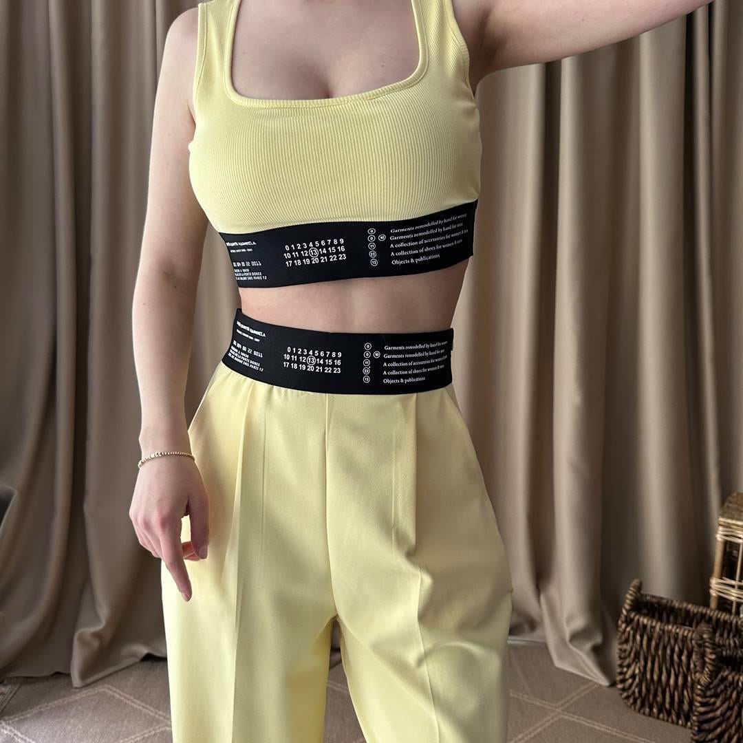 LASTİK DETAY CROP ATLET