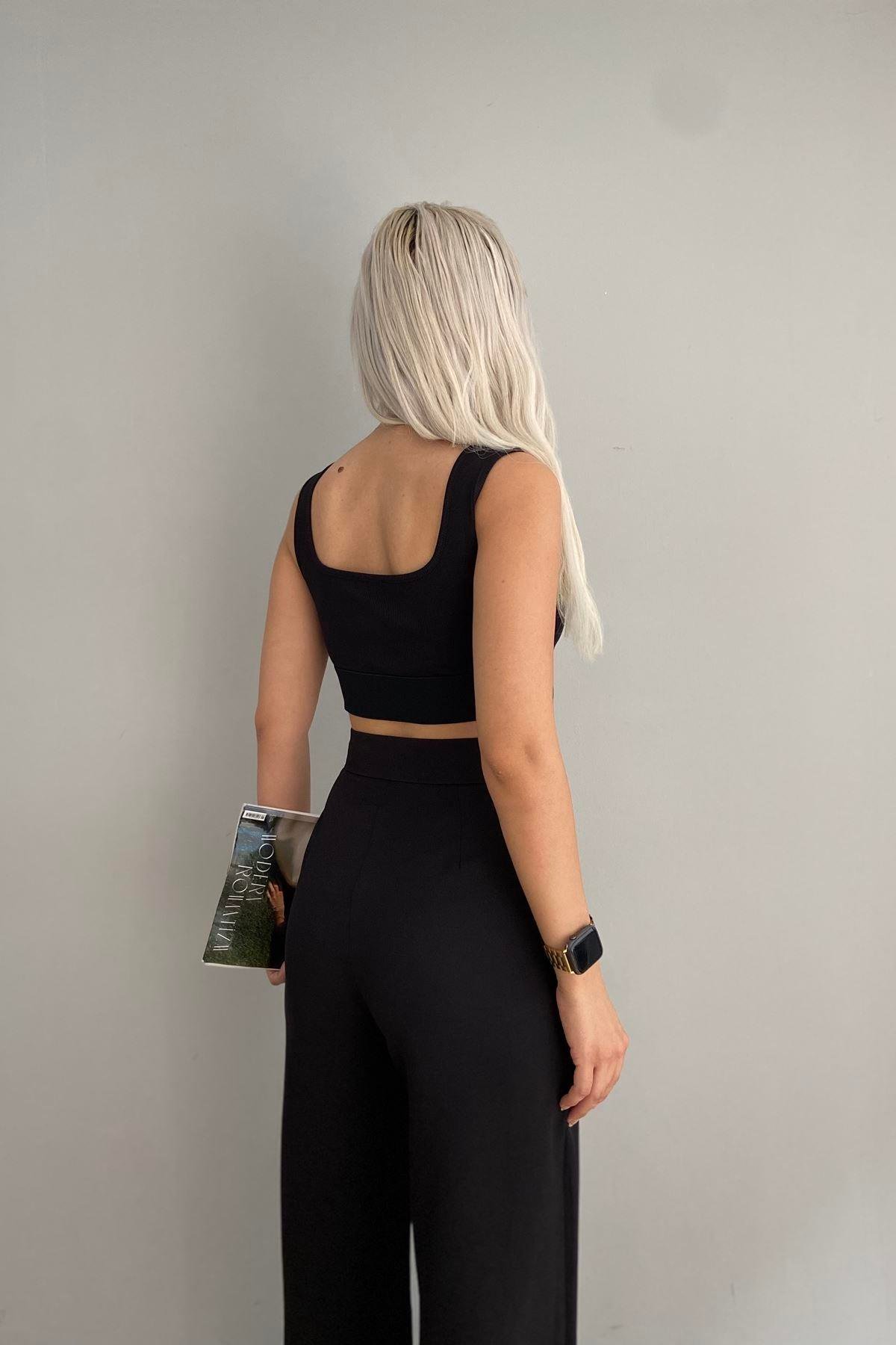 LASTİK DETAY CROP ATLET