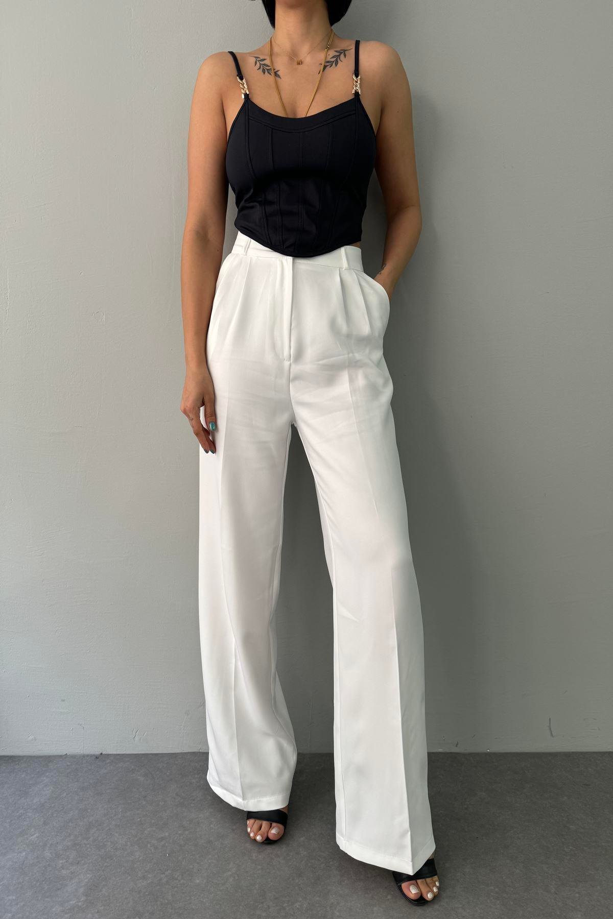 ÖRME ASKILI CROP BLUZ