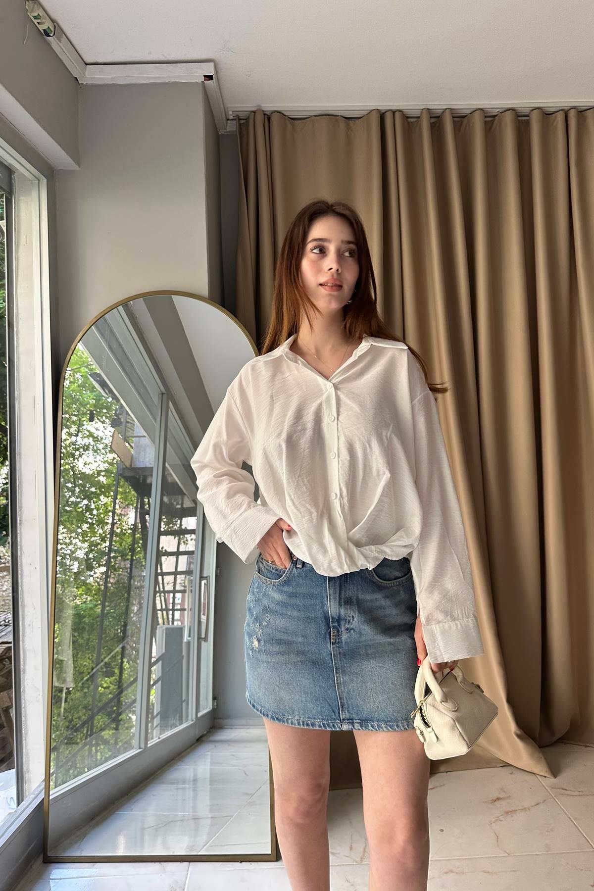 ETEK UCU BAĞCIKLI BLUZ