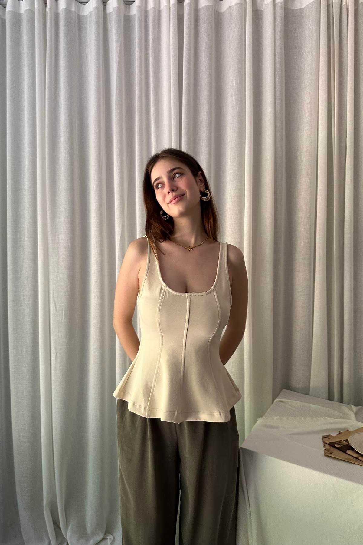 KALIN ASKILI PEPLUM BLUZ