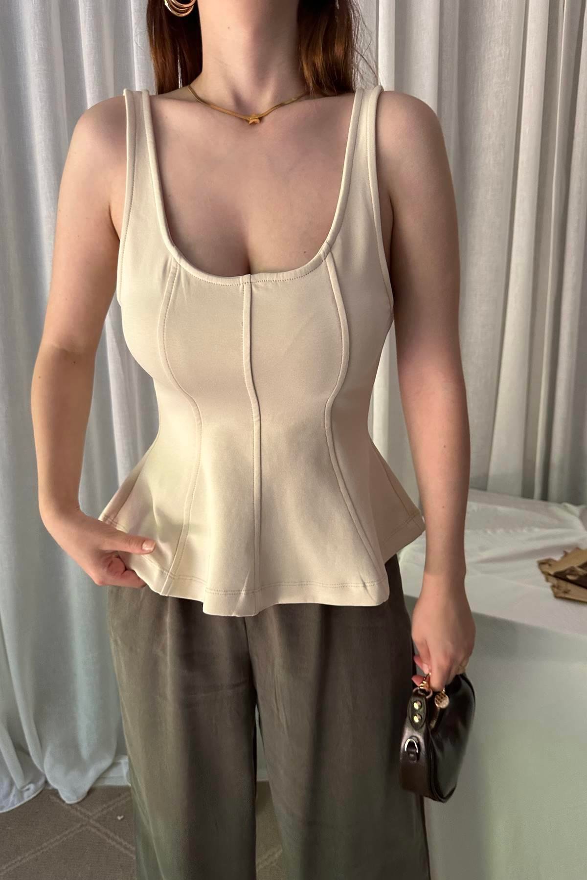 KALIN ASKILI PEPLUM BLUZ