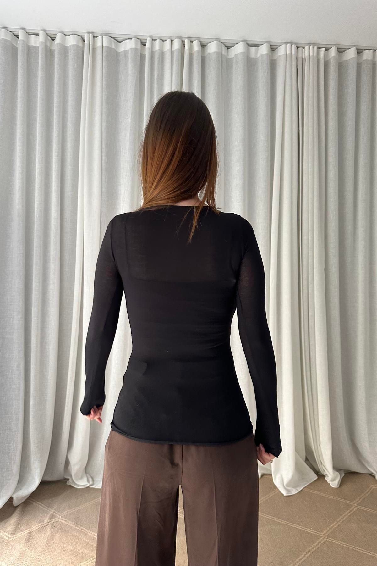 KAYIK YAKA  MODAL KAŞMİR BLUZ