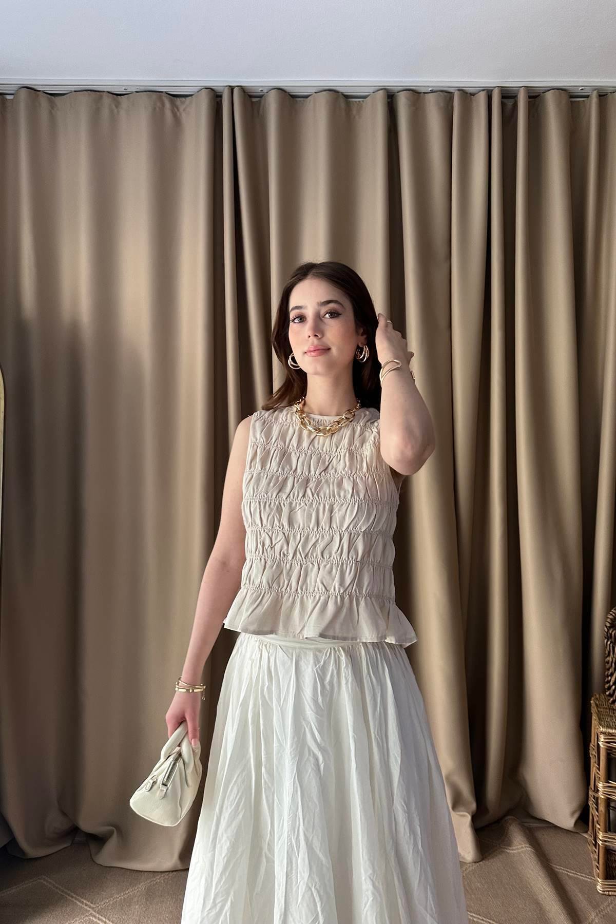 KOLSUZ CROP BLUZ
