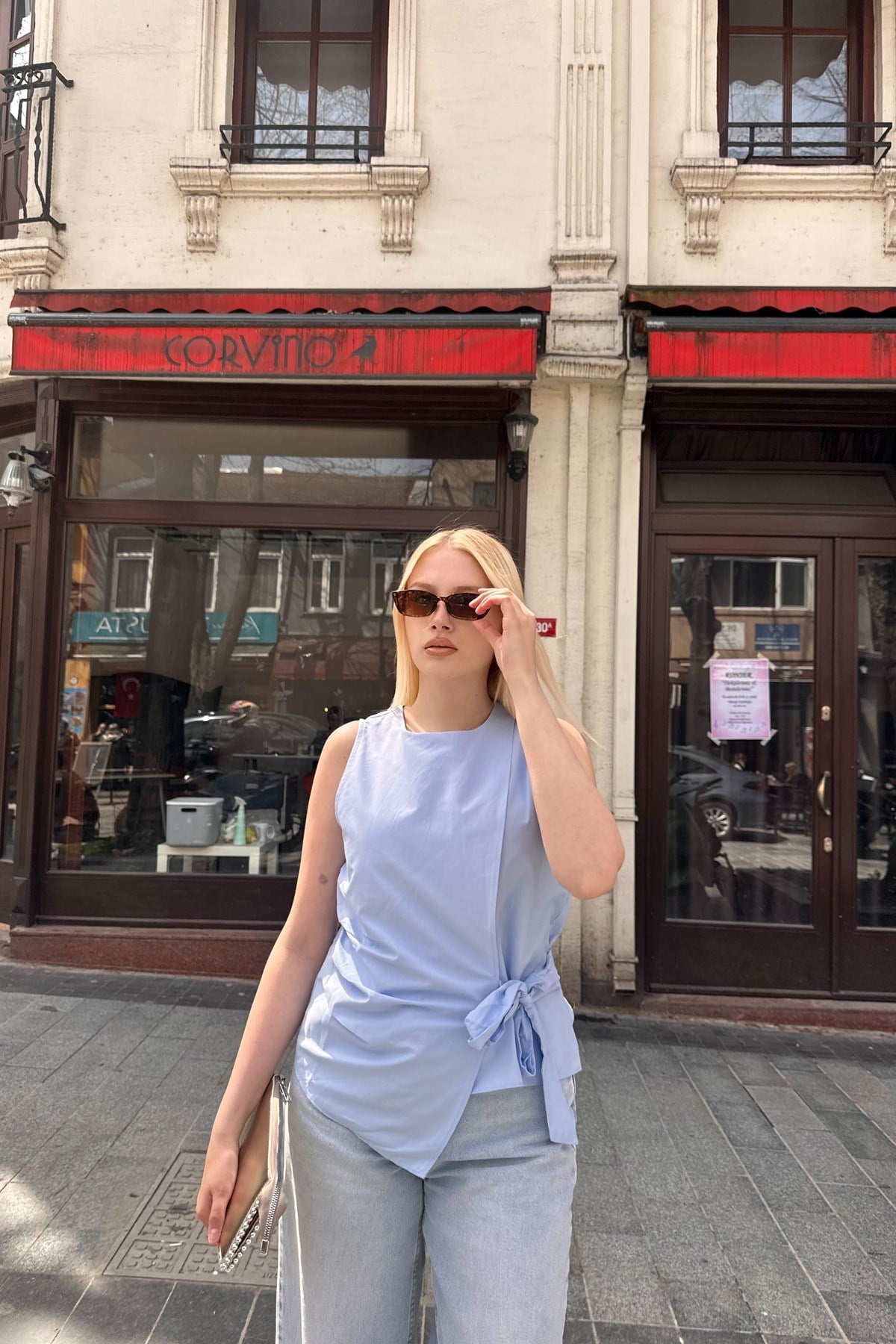 ÖNÜ BAĞLAMA DETAYLI BLUZ