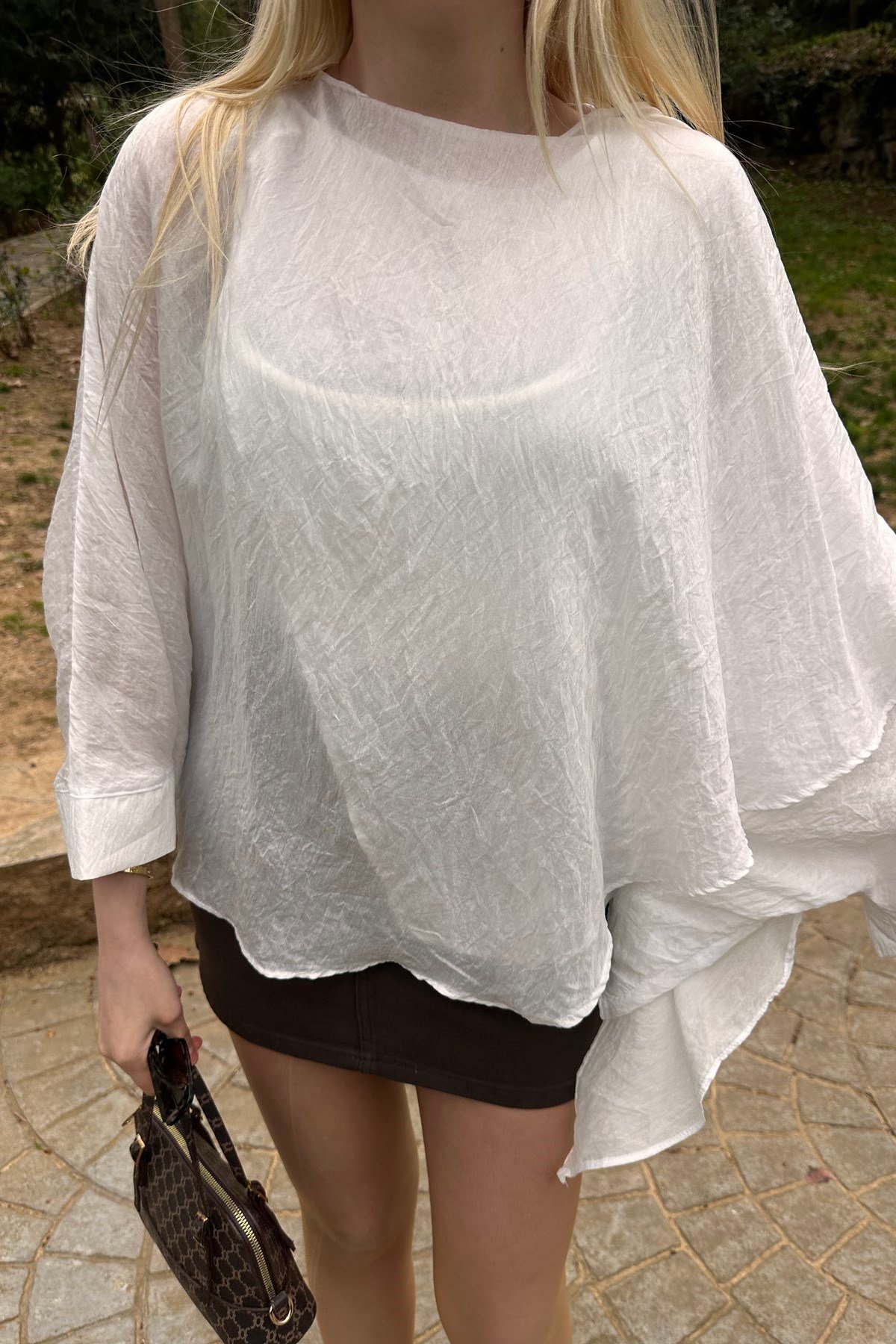 ŞAL DETAYLI BLUZ
