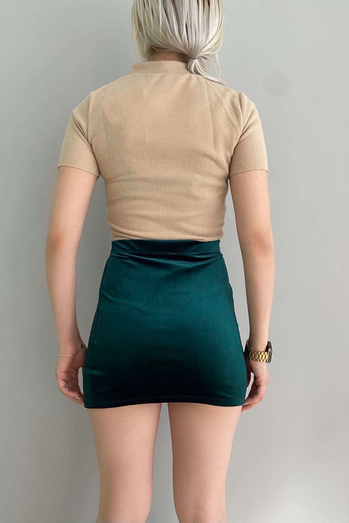 YARIM BALIKÇI KISA KOL CROP BLUZ