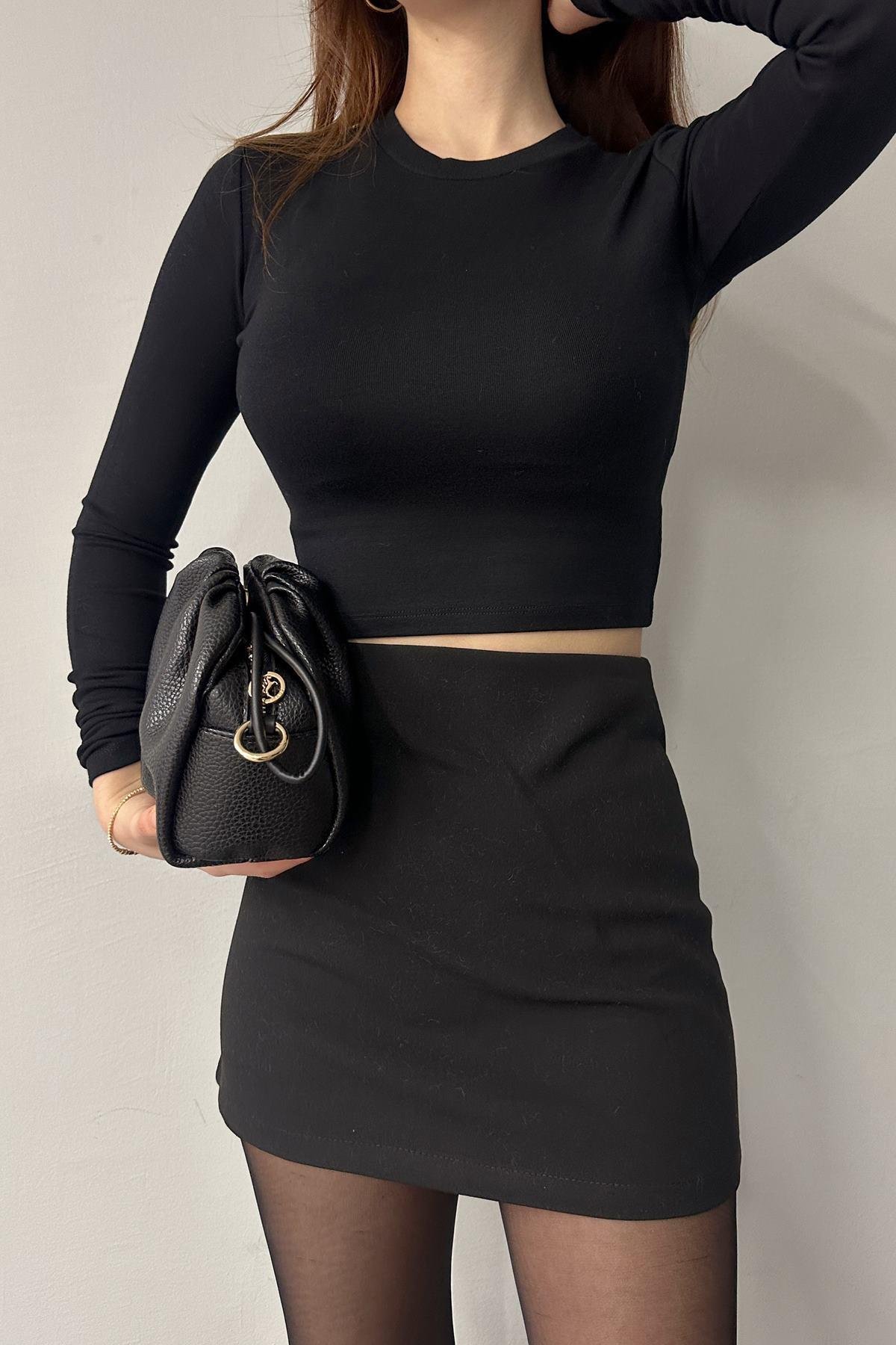 BİSİKLET YAKA CROP BADY