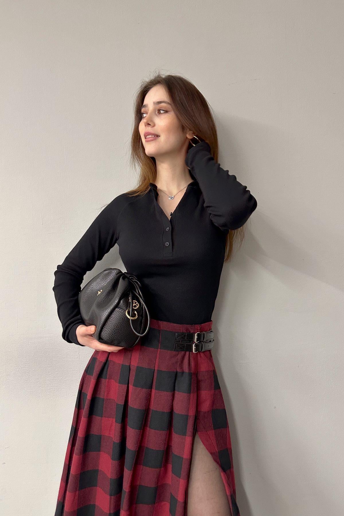 BİSİKLET YAKA PATI DÜĞMELİ BADY