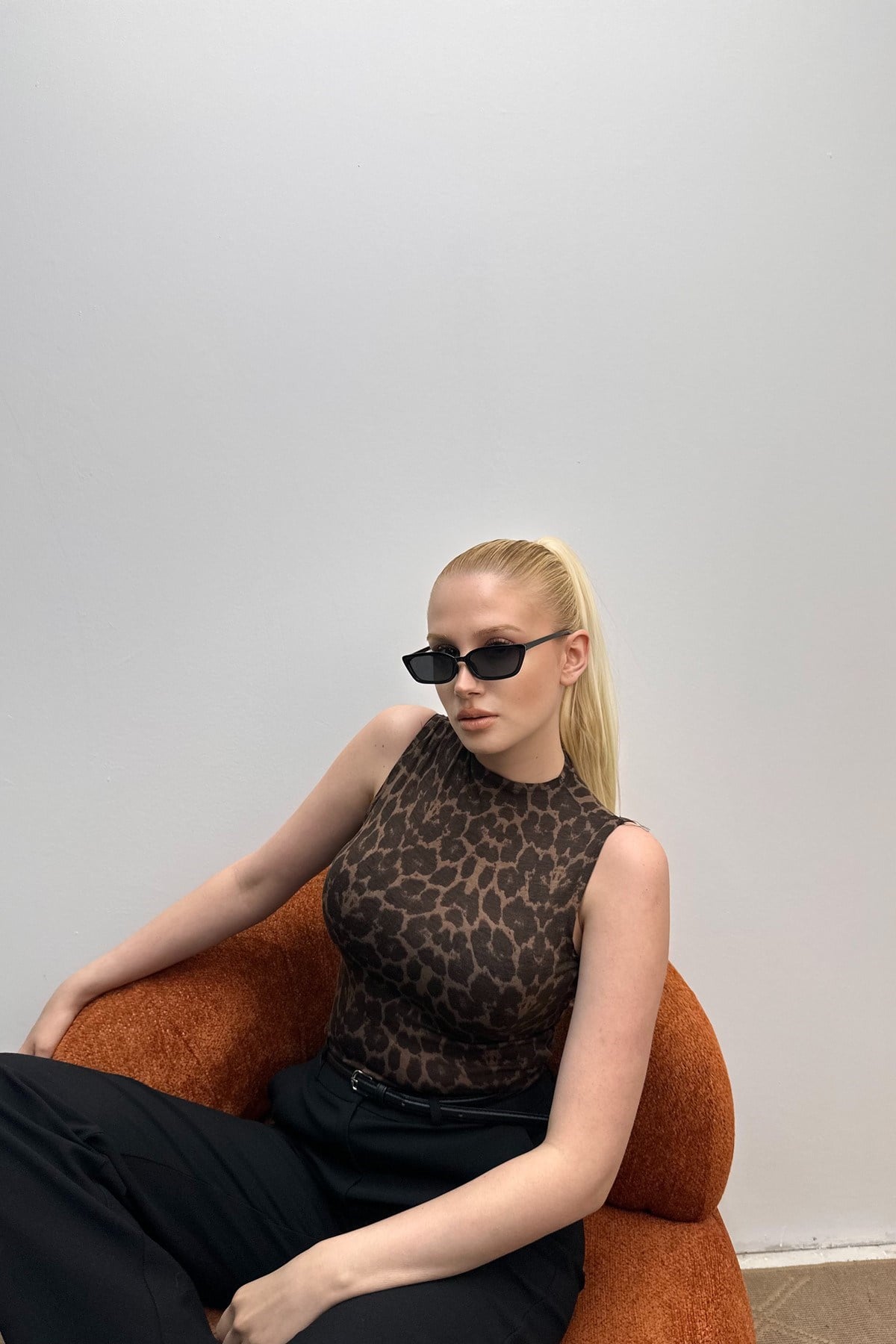 LEOPAR DESEN CROP BADY