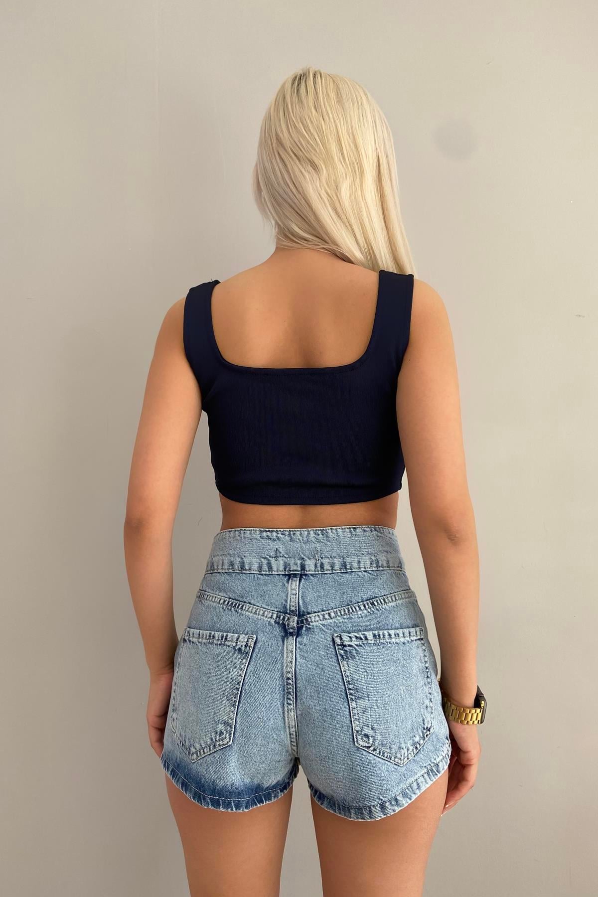 ÖRME CROP BLUZ