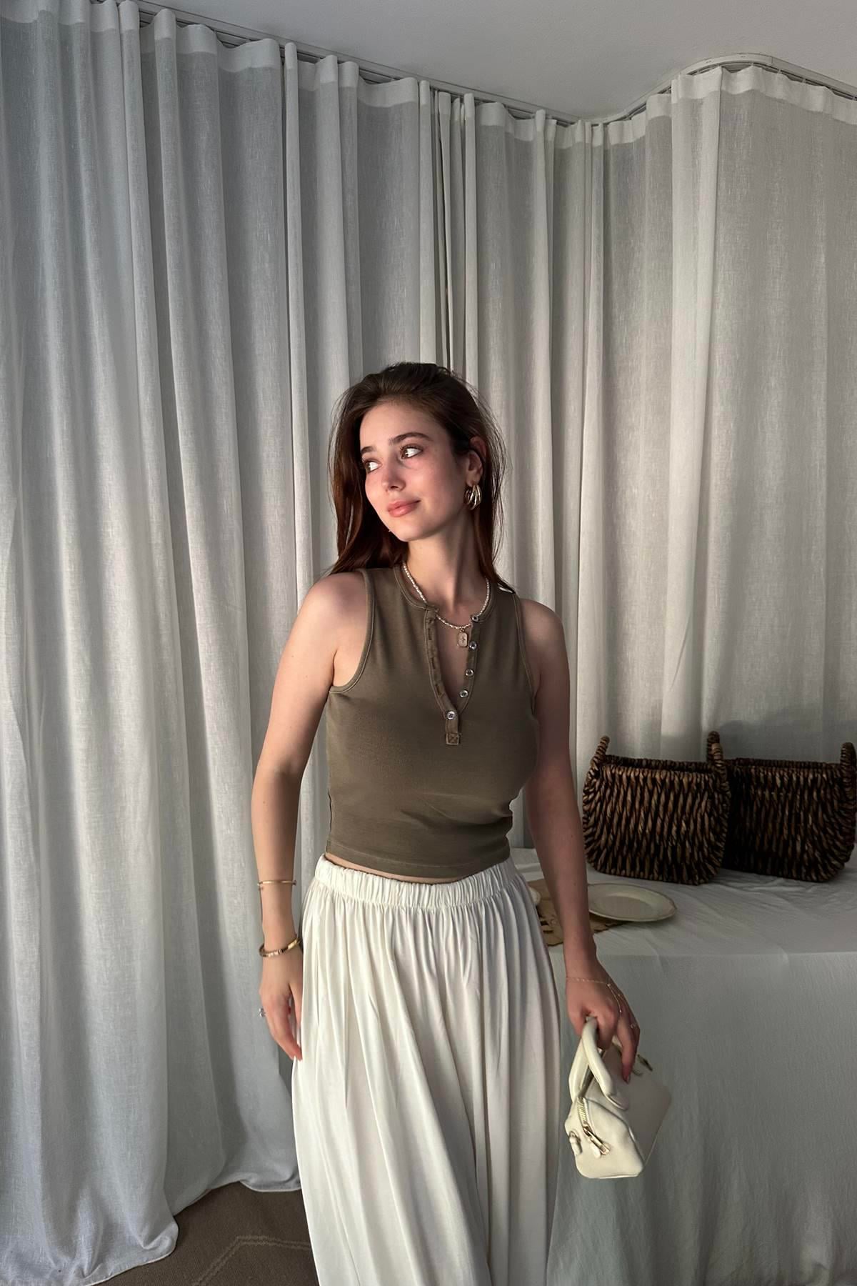 YIKAMA EFEKTLİ CROP TOP