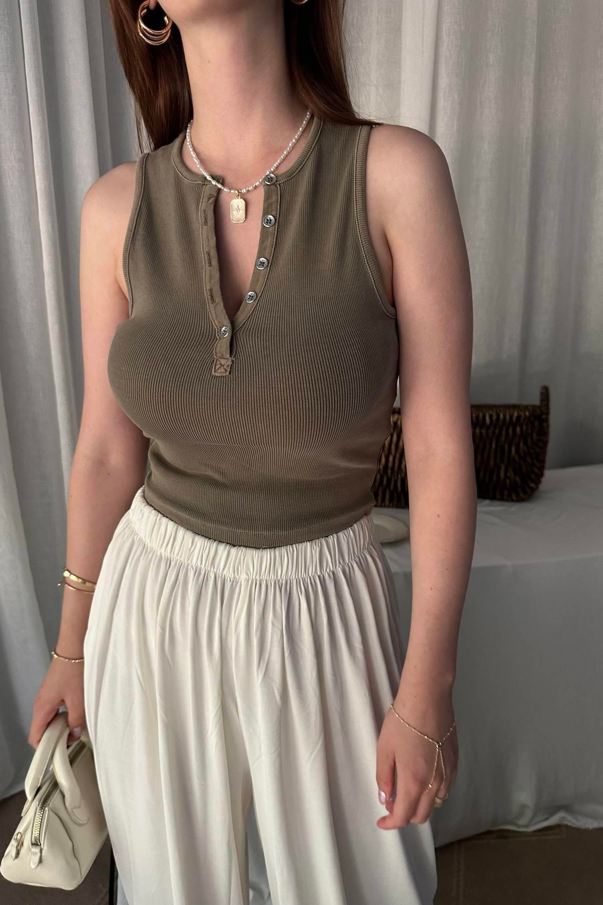 YIKAMA EFEKTLİ CROP TOP