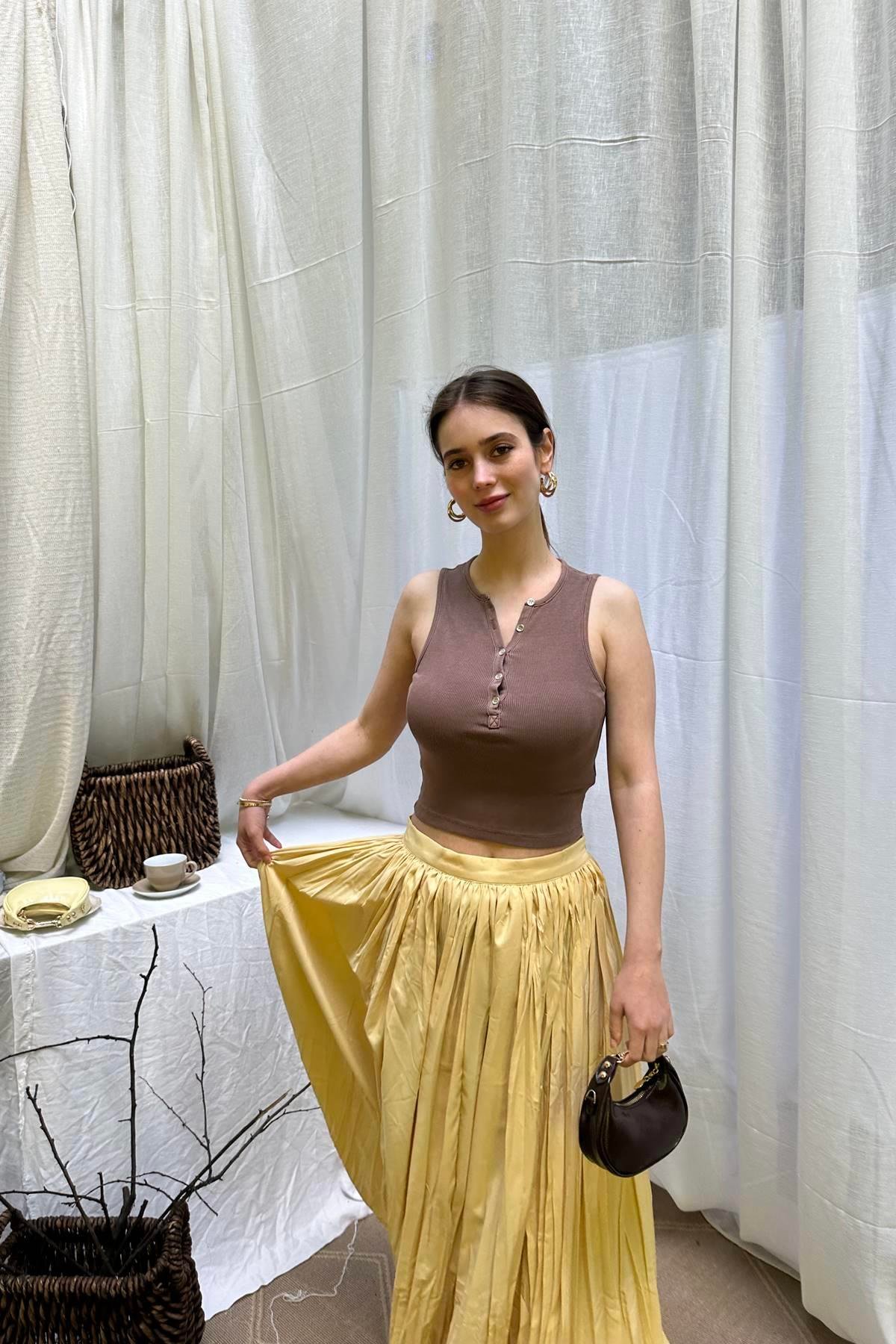 YIKAMA EFEKTLİ CROP TOP