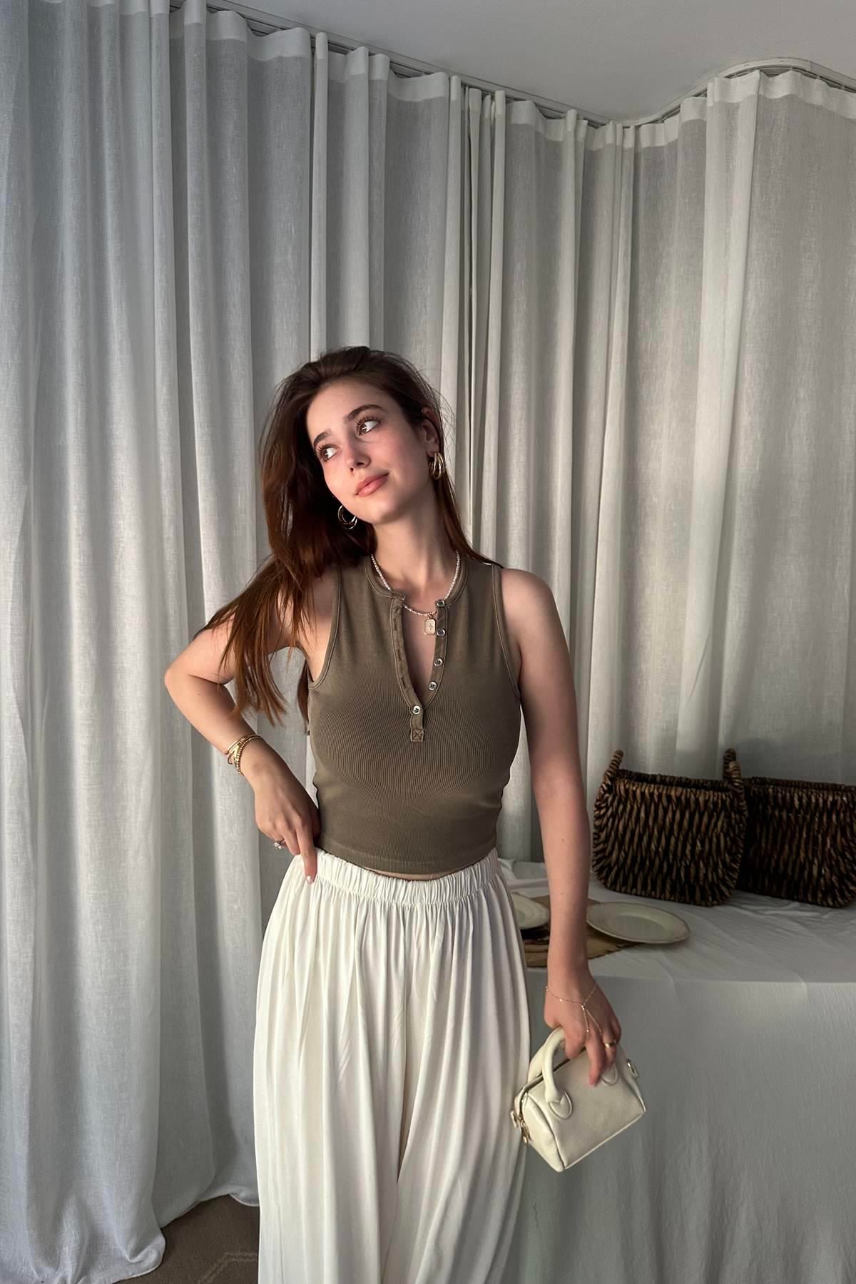 YIKAMA EFEKTLİ CROP TOP