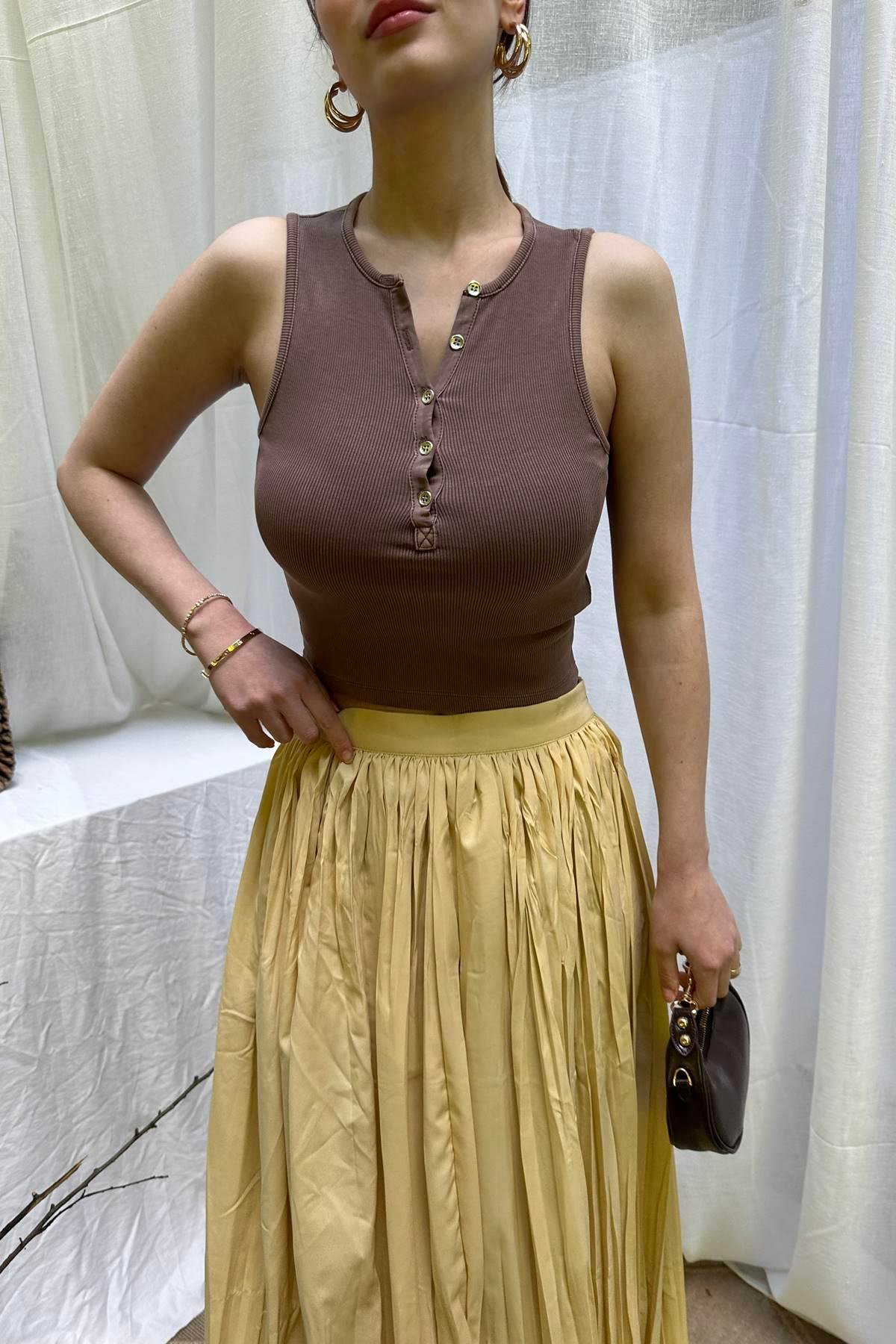 YIKAMA EFEKTLİ CROP TOP