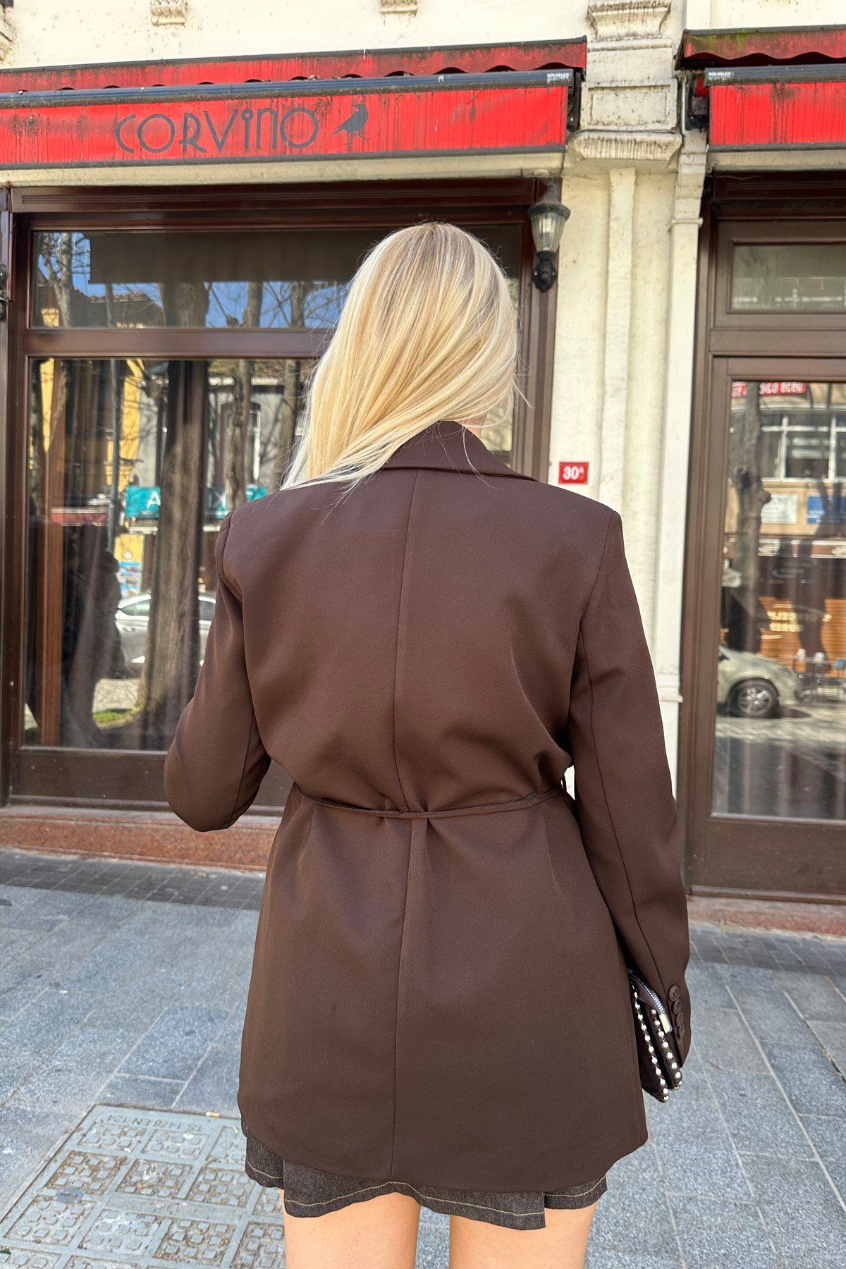 BAĞCIK DETAY BLAZER CEKET