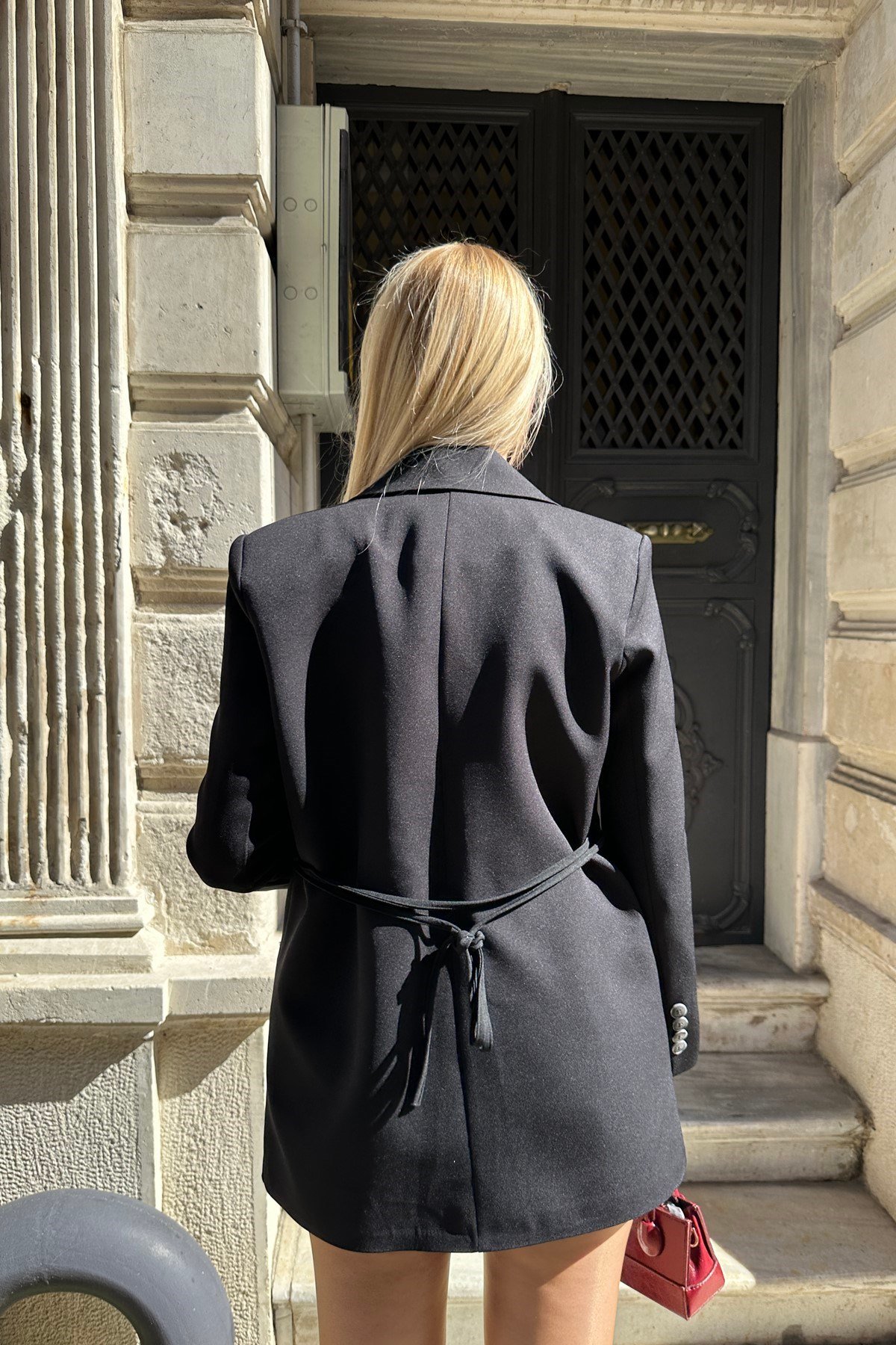 BAĞCIK DETAY BLAZER CEKET