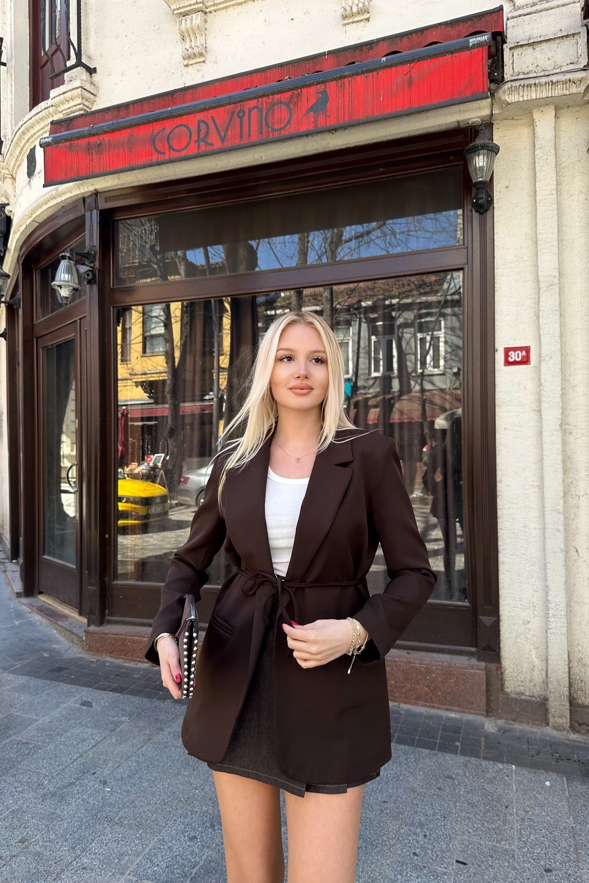 BAĞCIK DETAY BLAZER CEKET