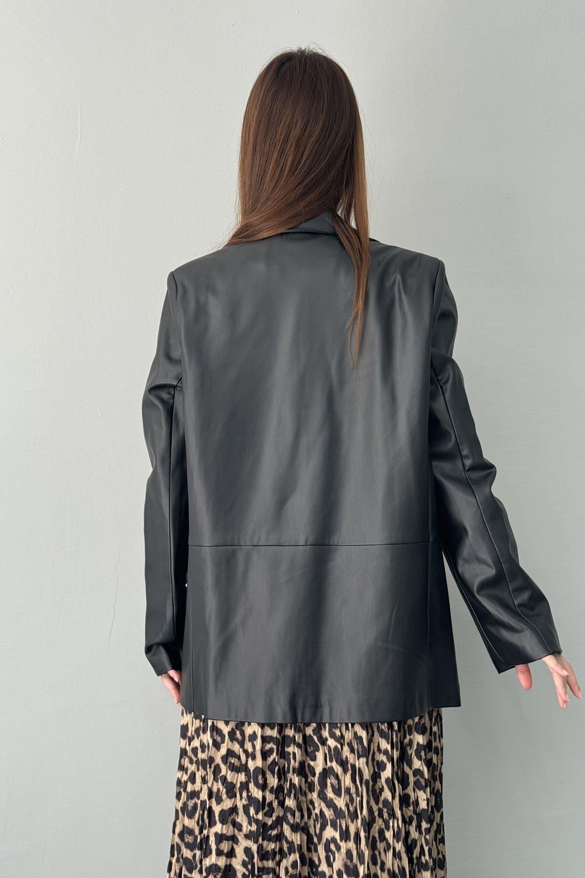DERİ BLAZER CEKET