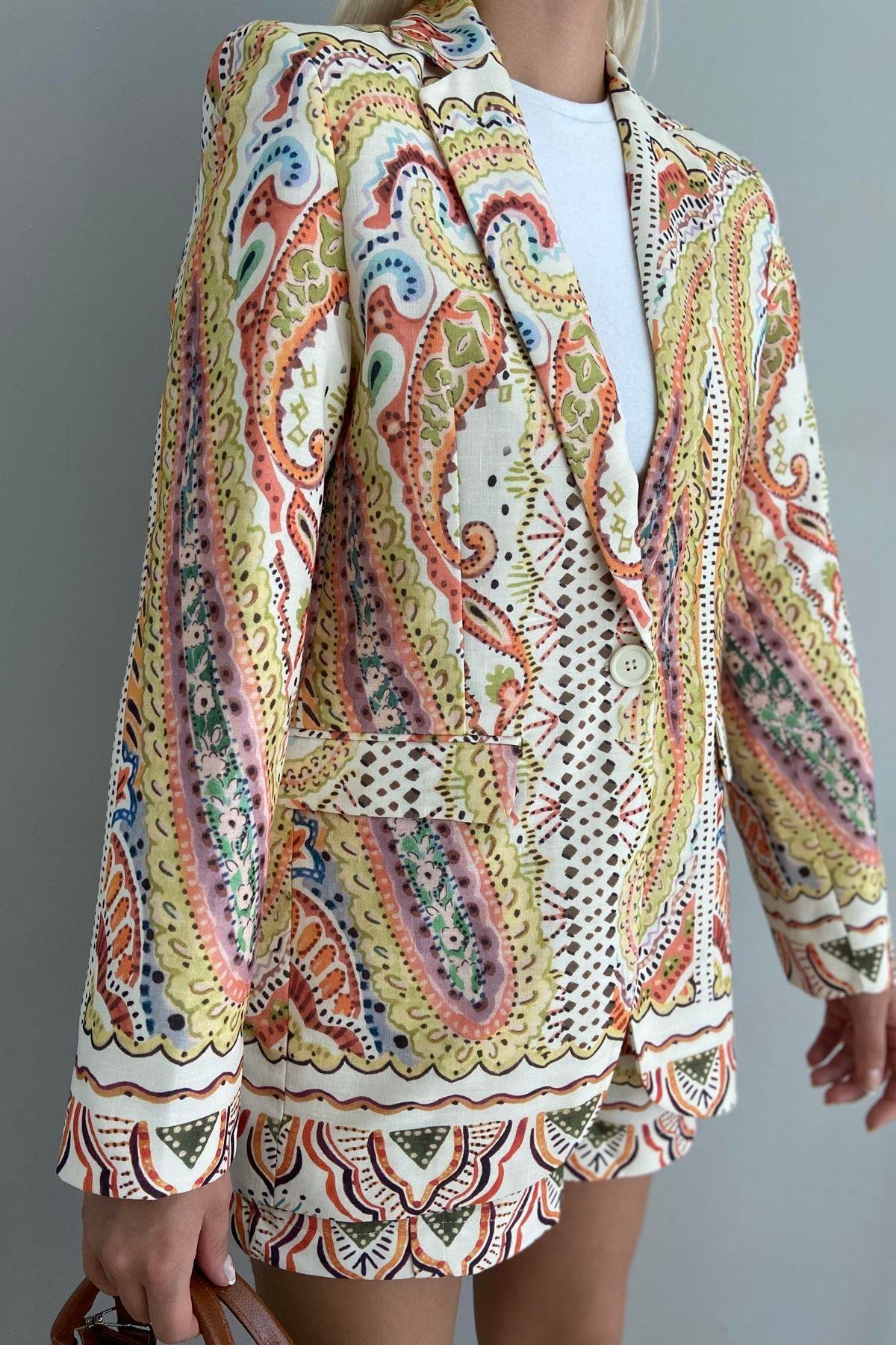 DESENLİ BLAZER CEKET