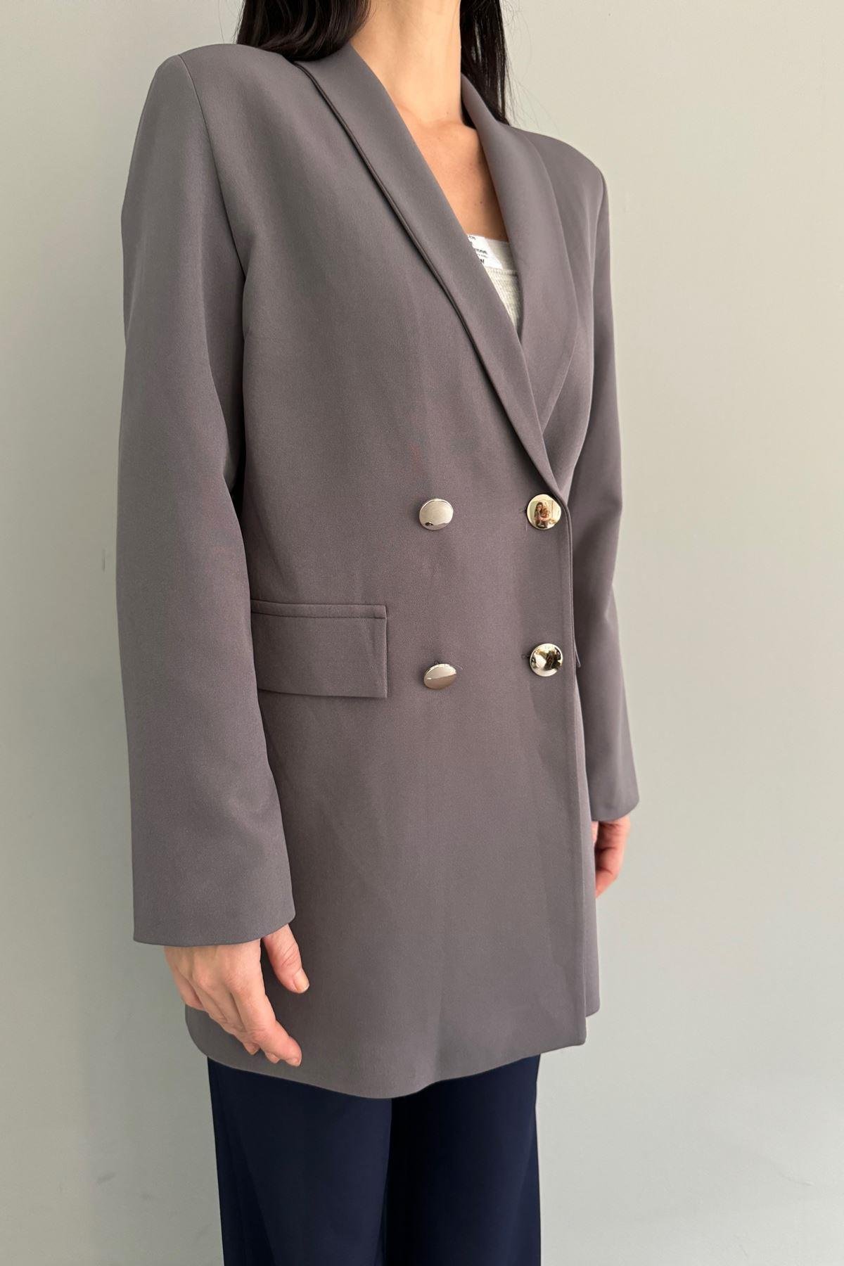 GOLD DÜĞME DETAY  BLAZER CEKET