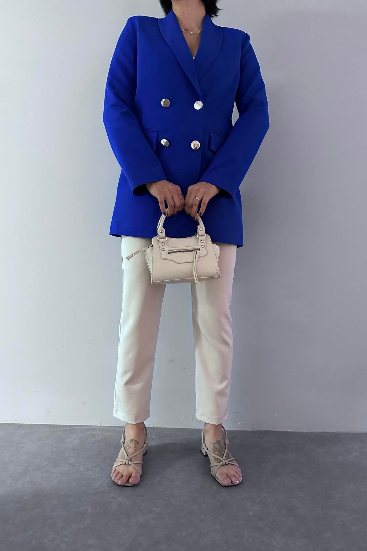 GOLD DÜĞME DETAY  BLAZER CEKET