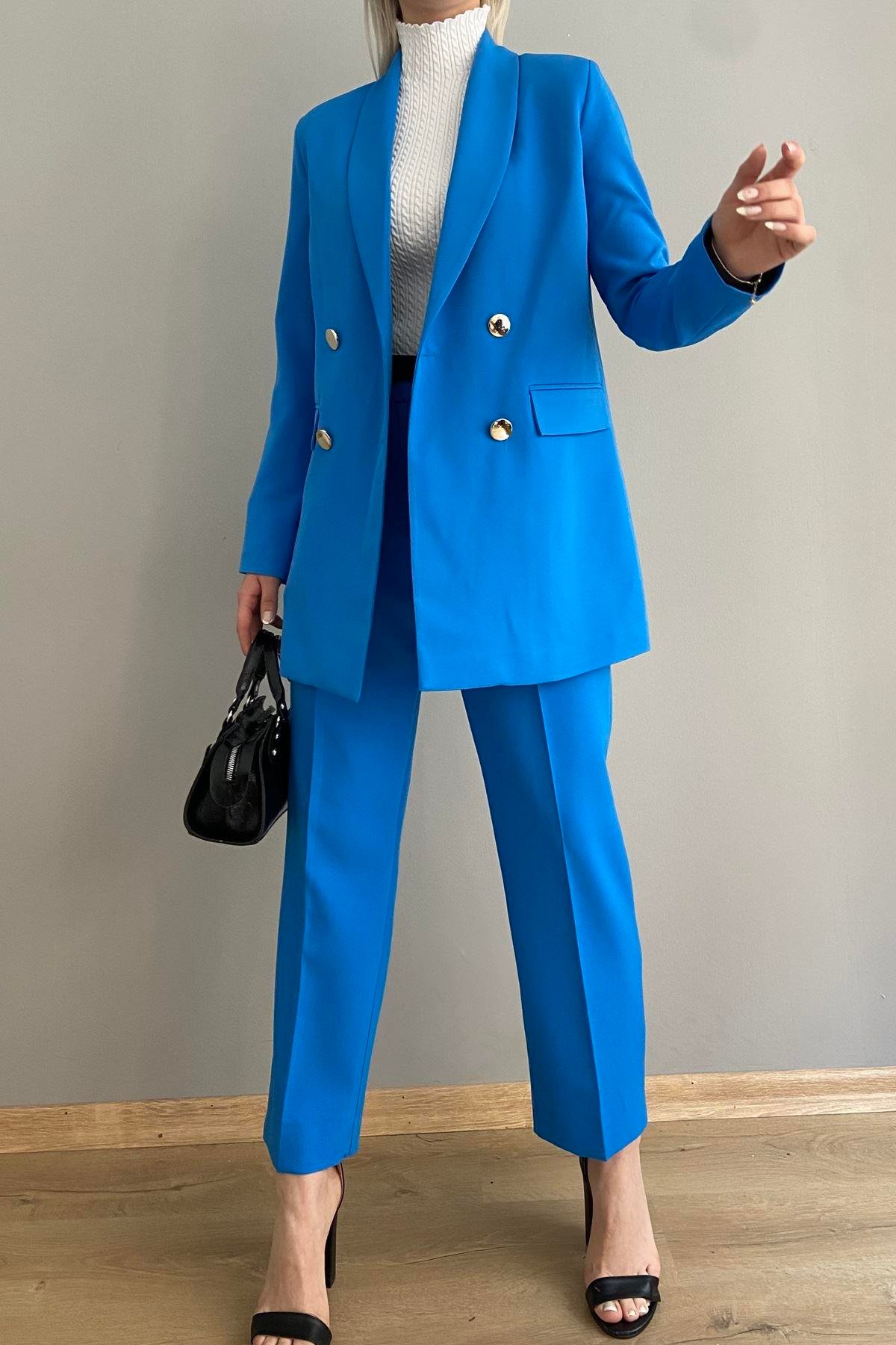 GOLD DÜĞME DETAY  BLAZER CEKET