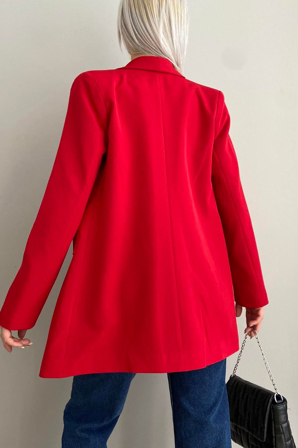 GOLD DÜĞME DETAY  BLAZER CEKET