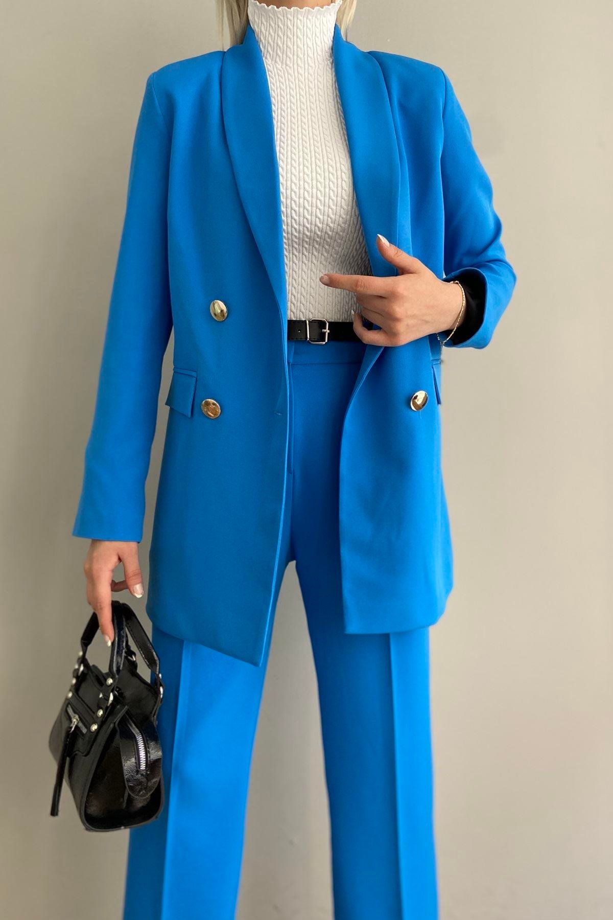 GOLD DÜĞME DETAY  BLAZER CEKET