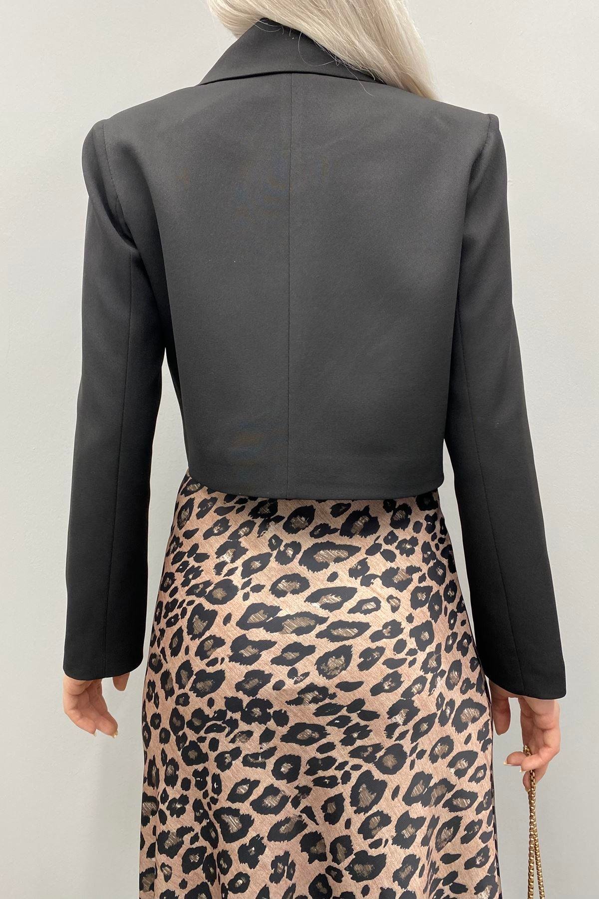 KRUVAZE YAKA CROP CEKET
