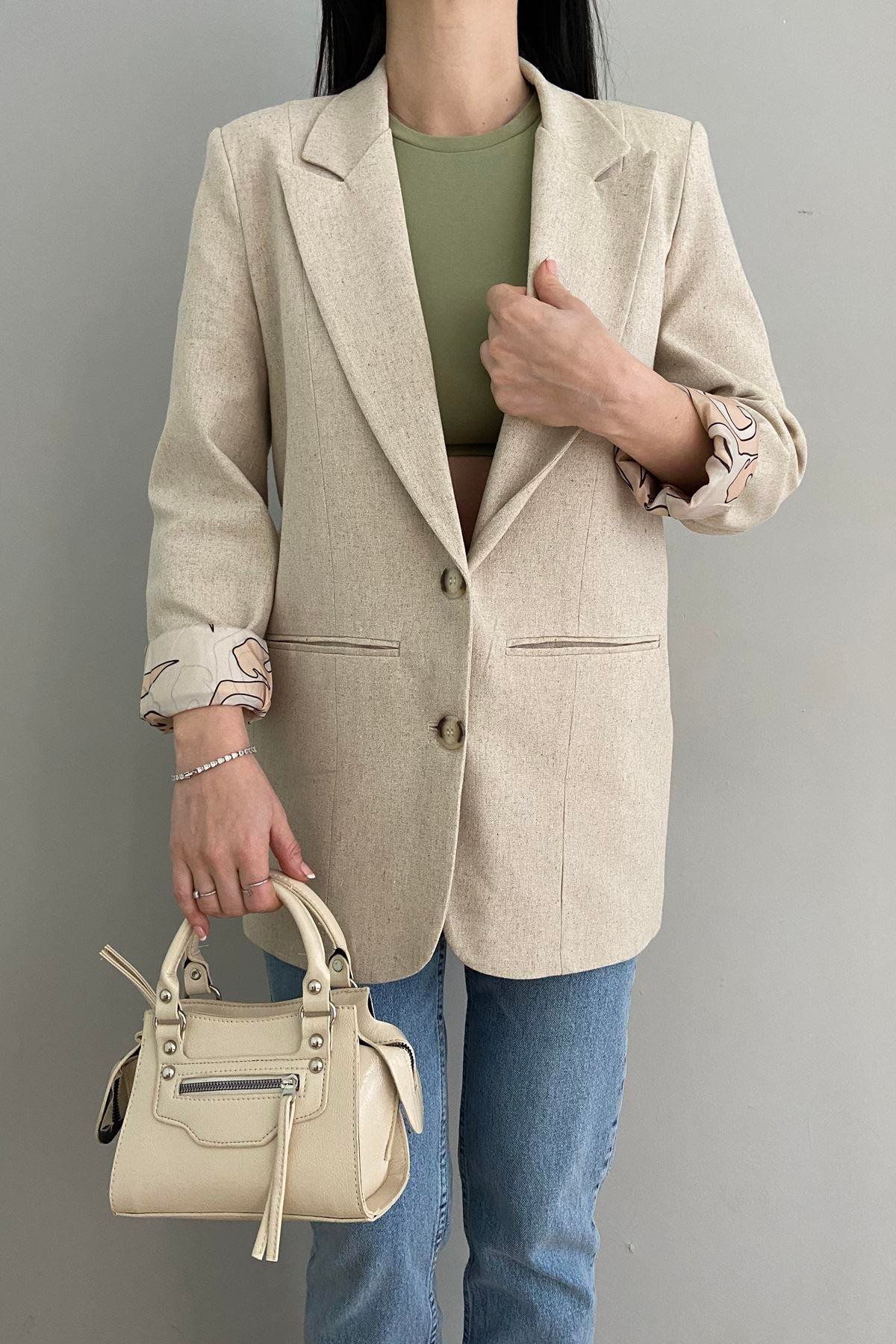 NAKIŞ DETAY BLAZER CEKET