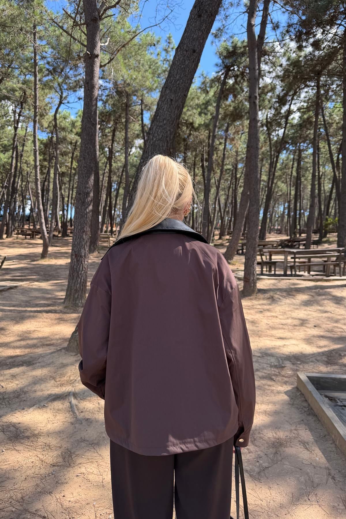NAKIŞ DETAYLI BOMBER CEKET