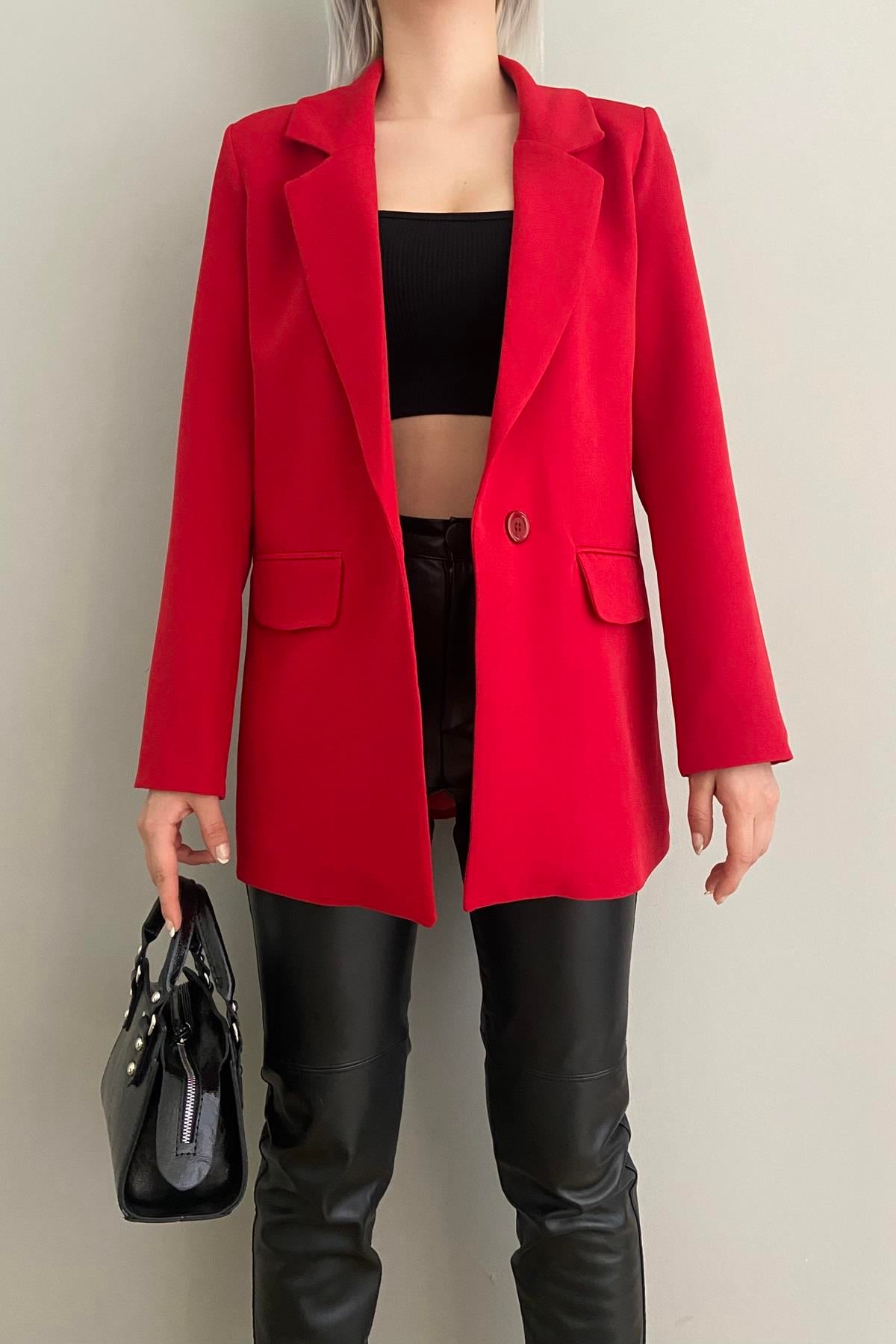 TEK DÜĞME BLAZER CEKET