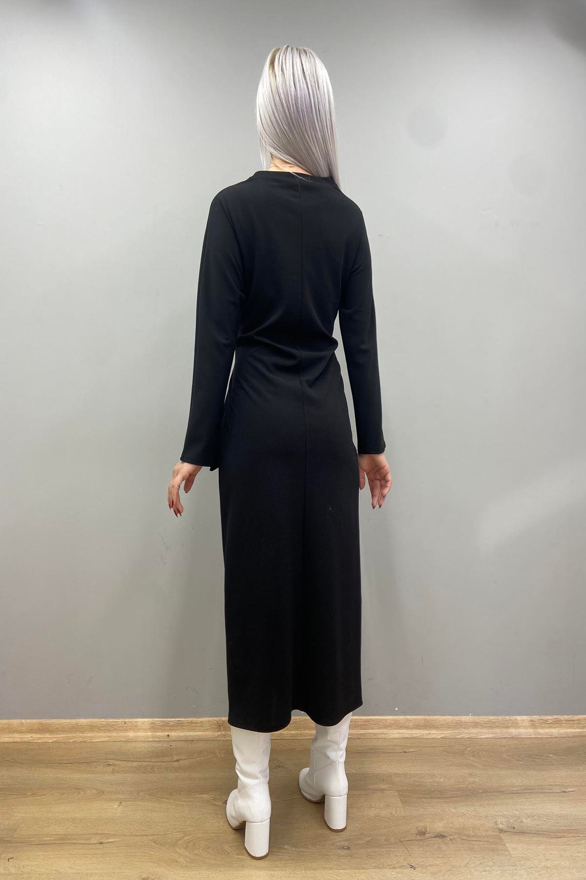 BAĞLAMA DETAYLI ELBİSE