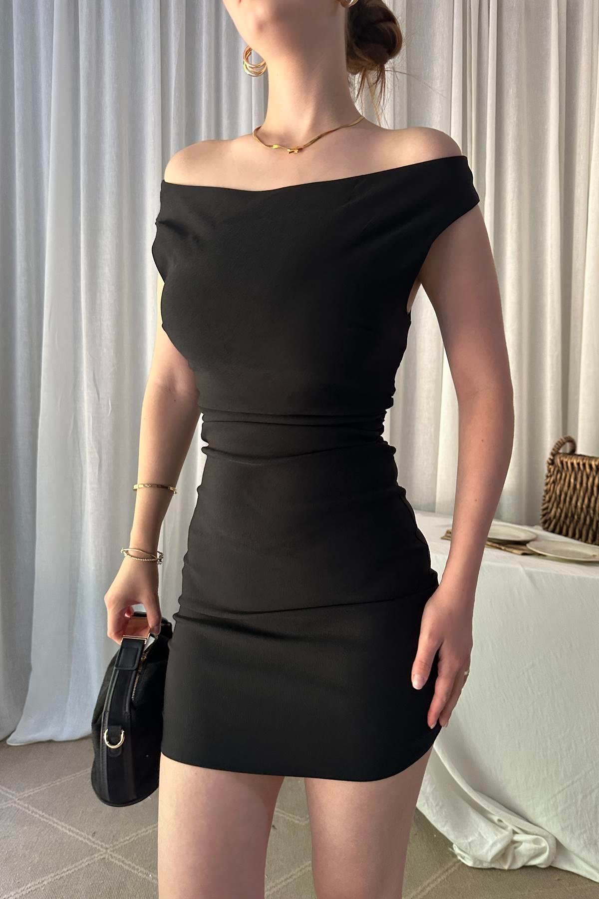 BARDOT MİNİ ELBİSE