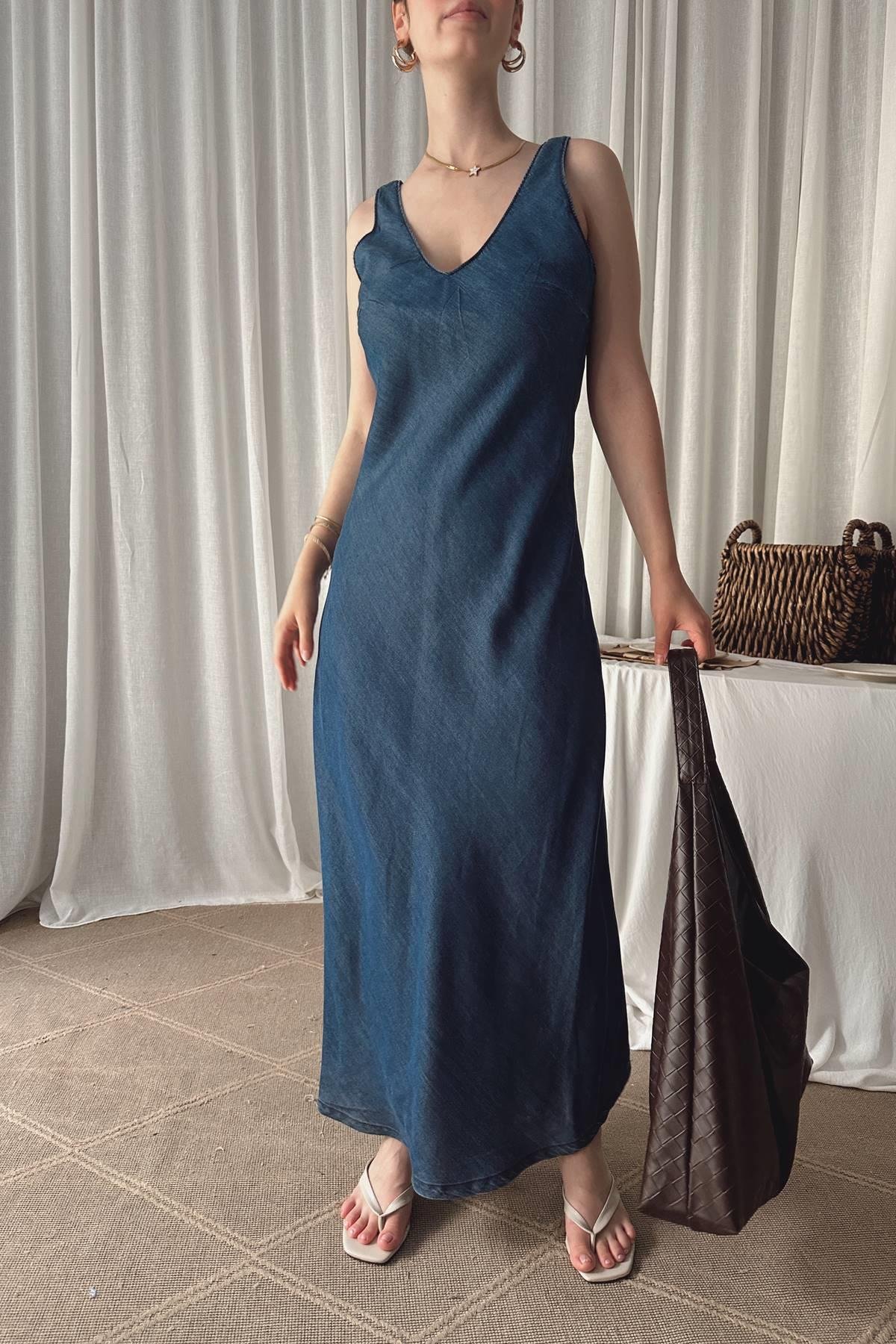 TENCEL VEREV KESİM ELBİSE
