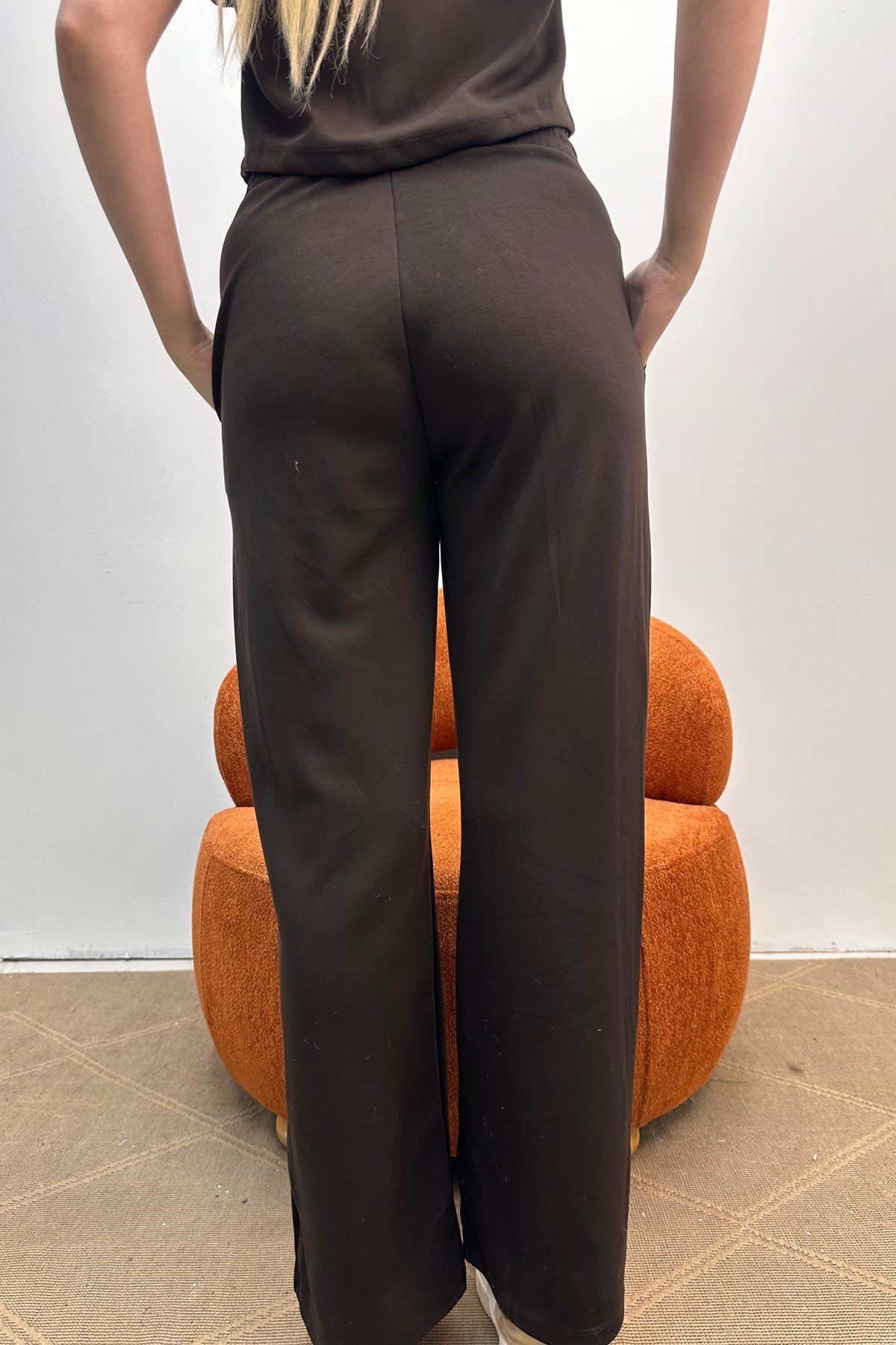 POLO YAKA FERMUAR DETAY PANTLONLU TAKIM