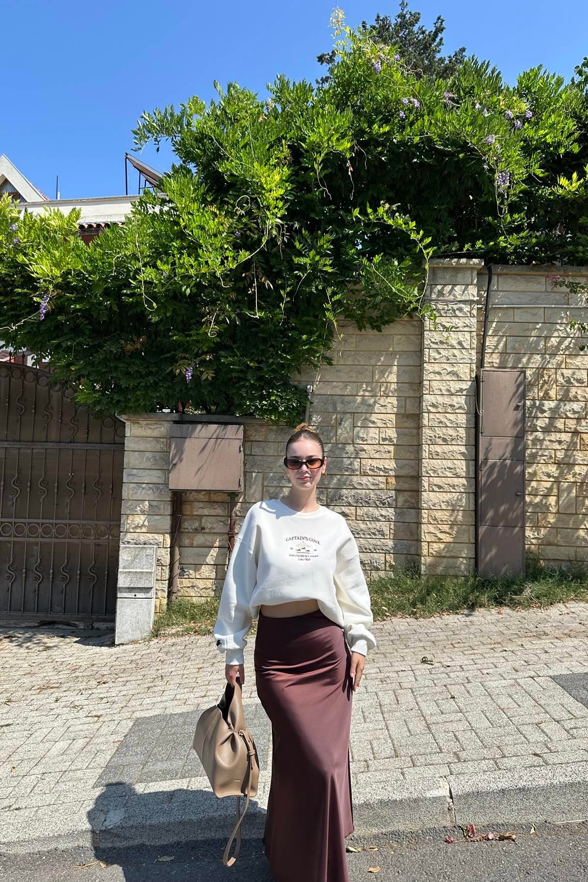 BEL LASTİKLİ SATEN ETEK
