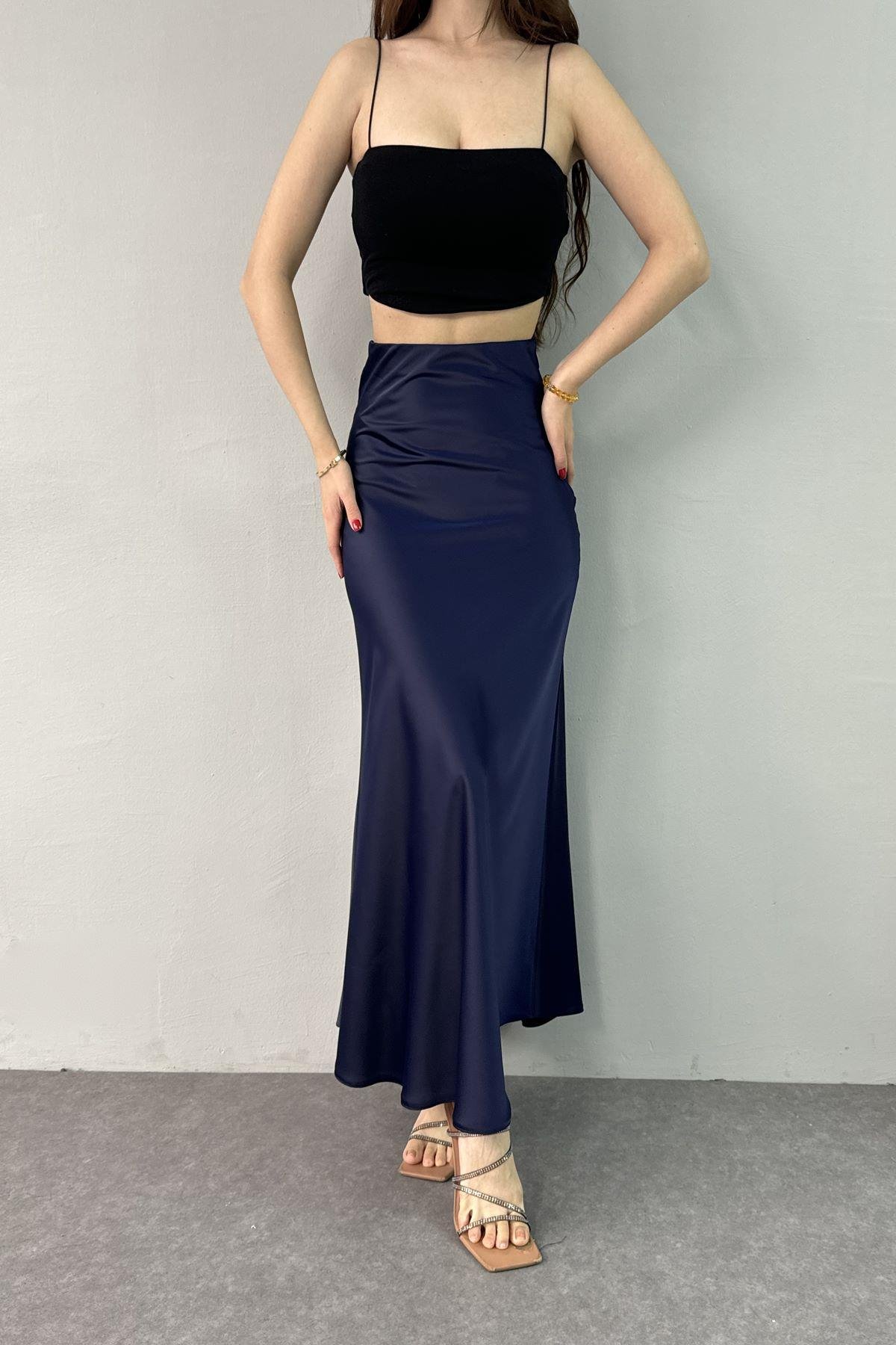 BEL LASTİKLİ SATEN ETEK