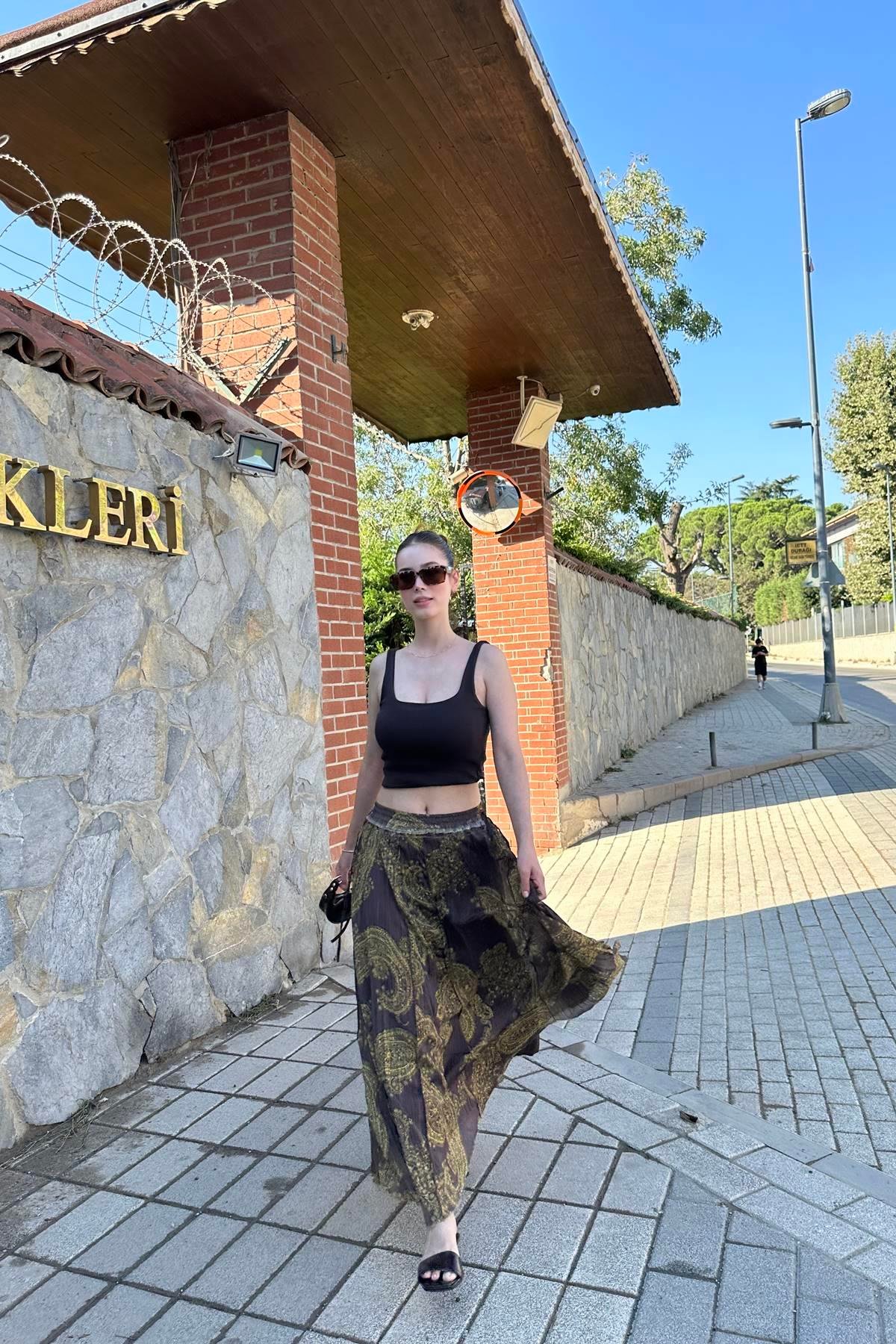 DESENLİ ASİMETRİK ETEK