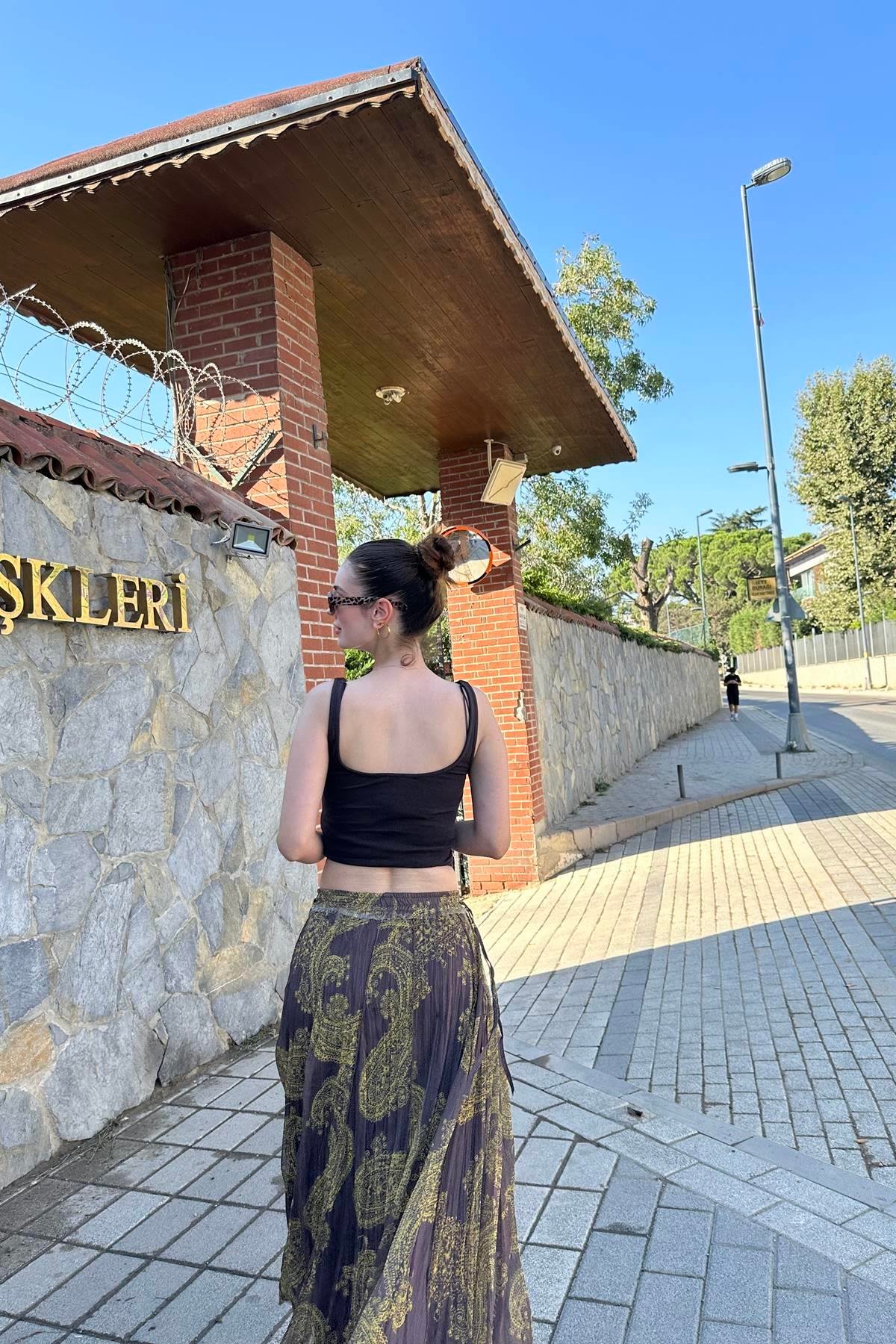 DESENLİ ASİMETRİK ETEK