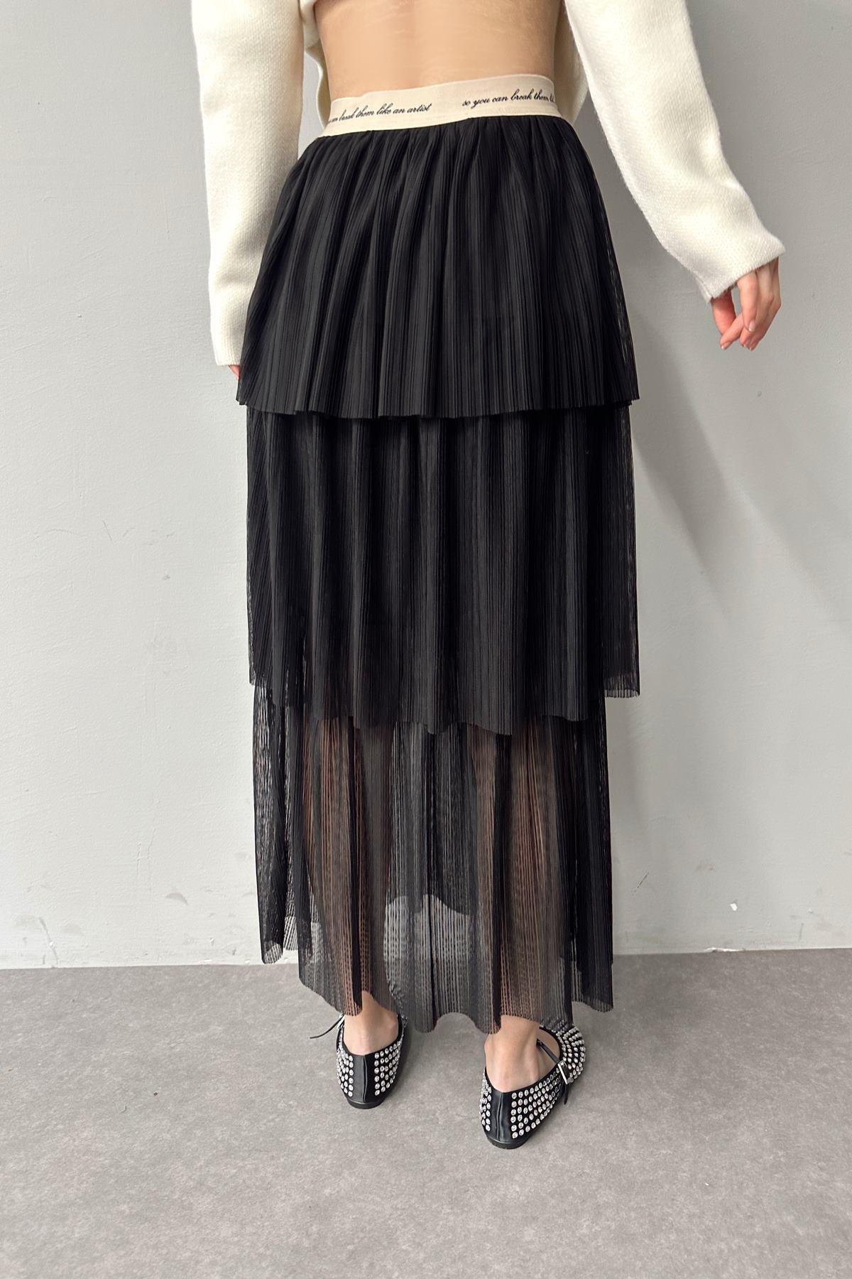LASTİK DETAYLI ETEK