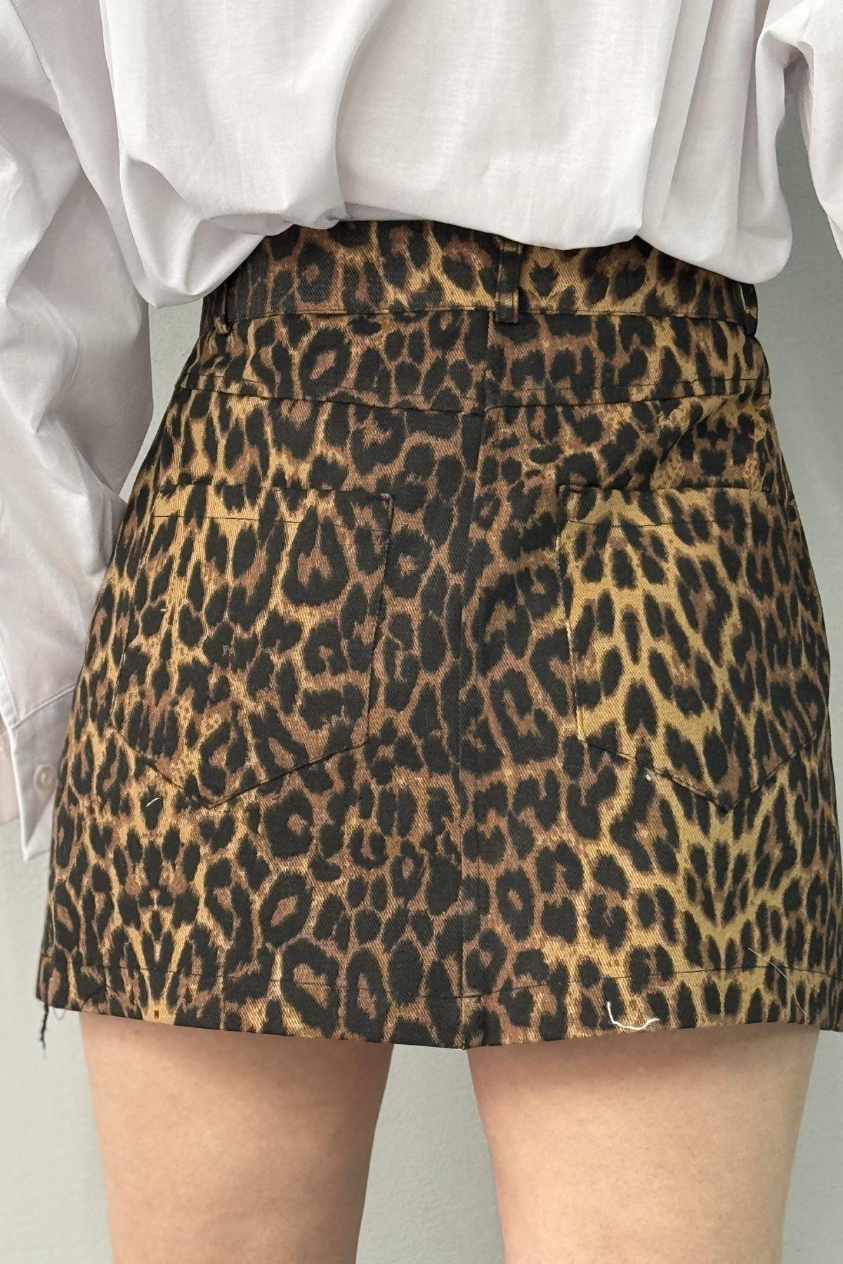 LEOPAR DESEN KISA ETEK