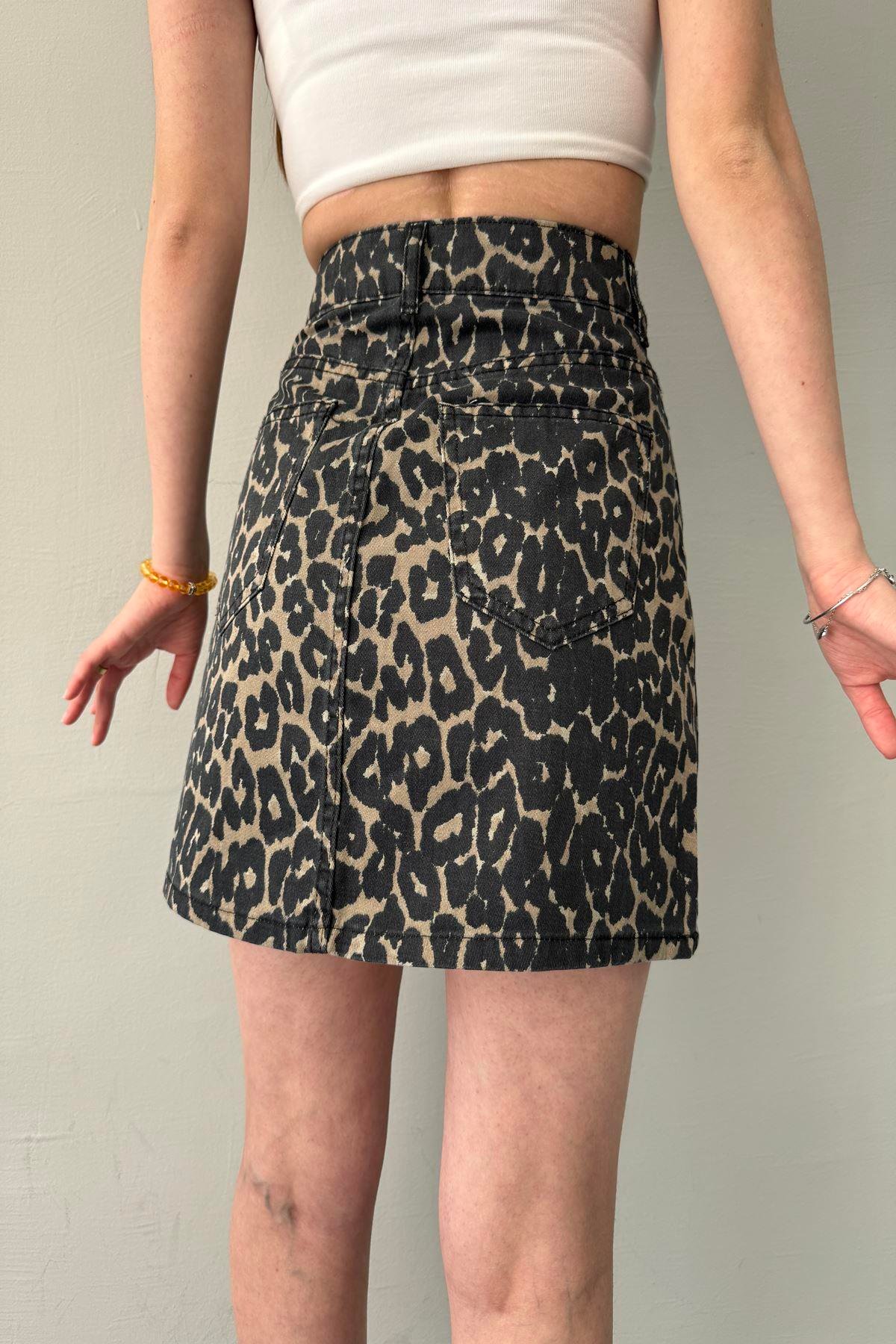LEOPAR DESEN KISA ETEK