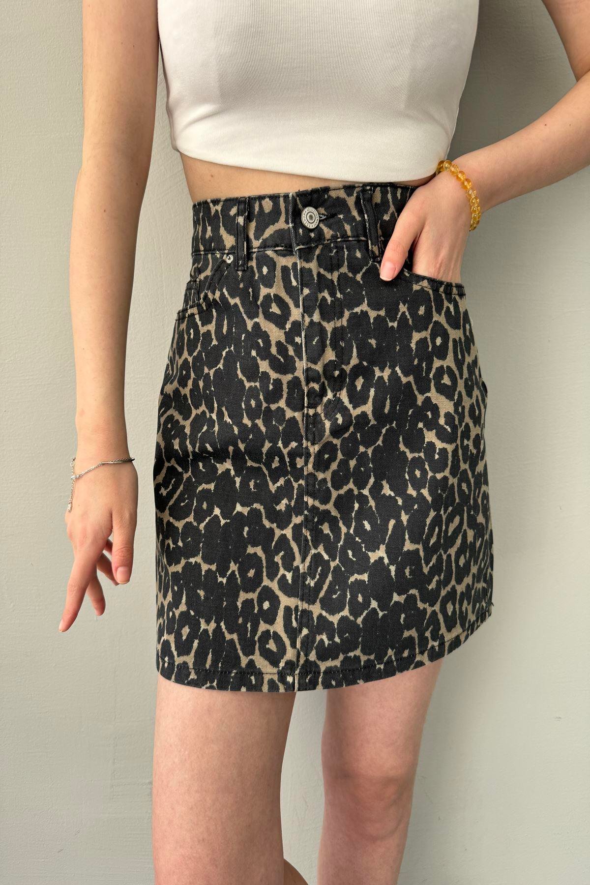 LEOPAR DESEN KISA ETEK