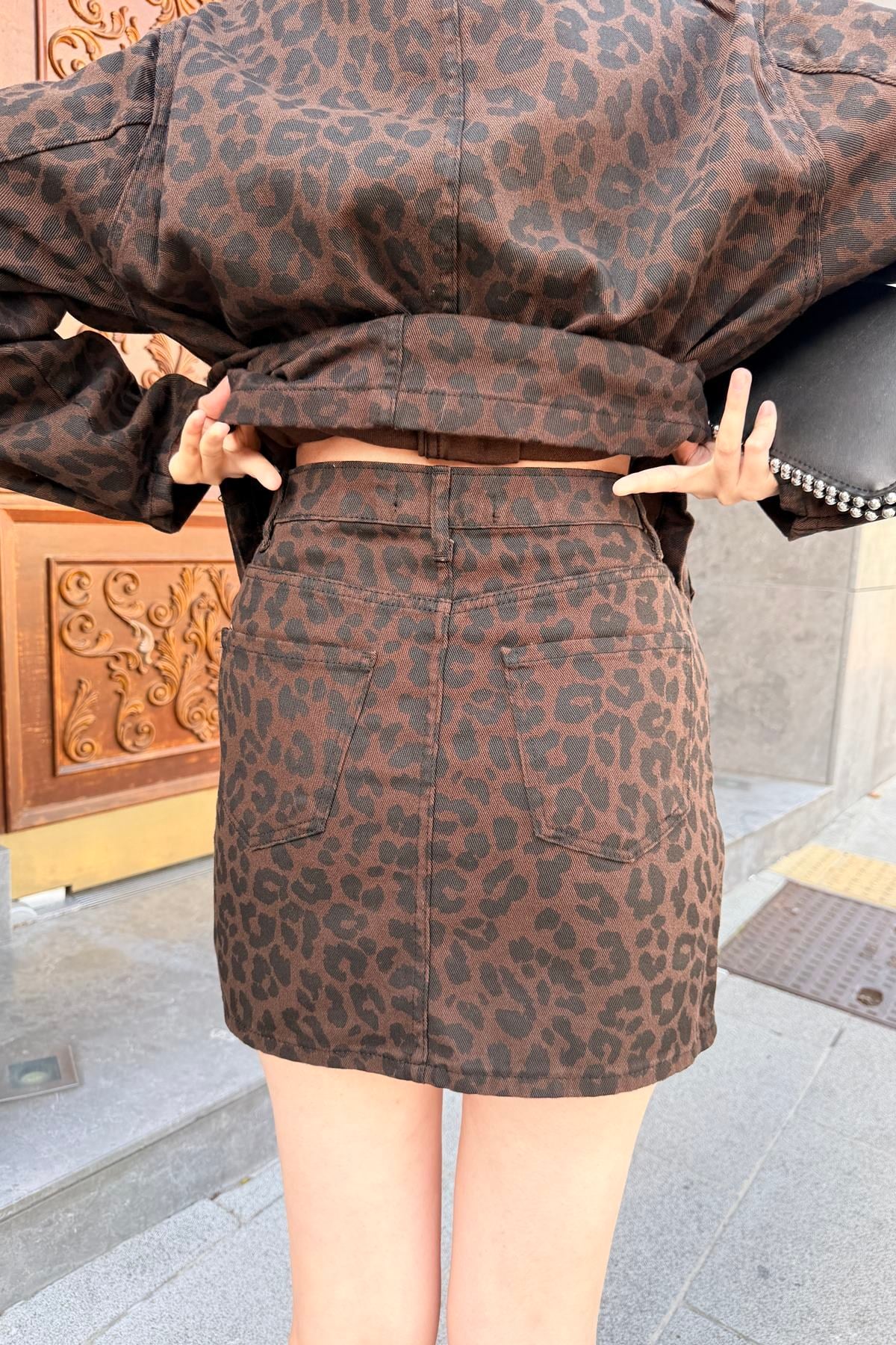 LEOPAR DESEN KISA ETEK