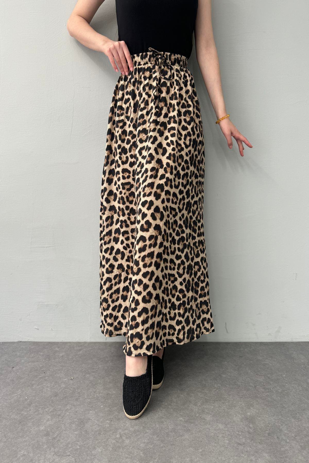 LEOPAR DESEN KLOŞ ETEK