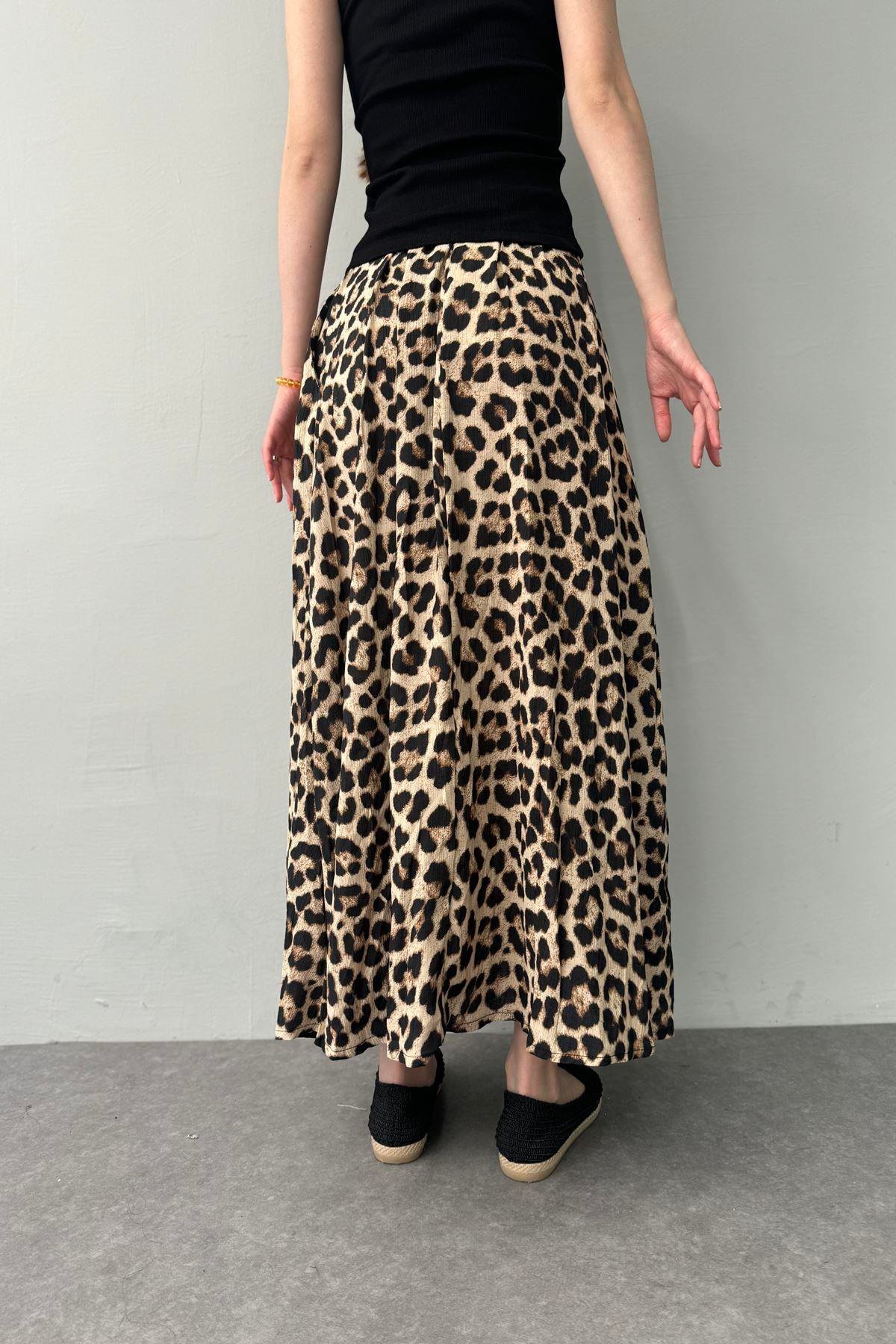 LEOPAR DESEN KLOŞ ETEK